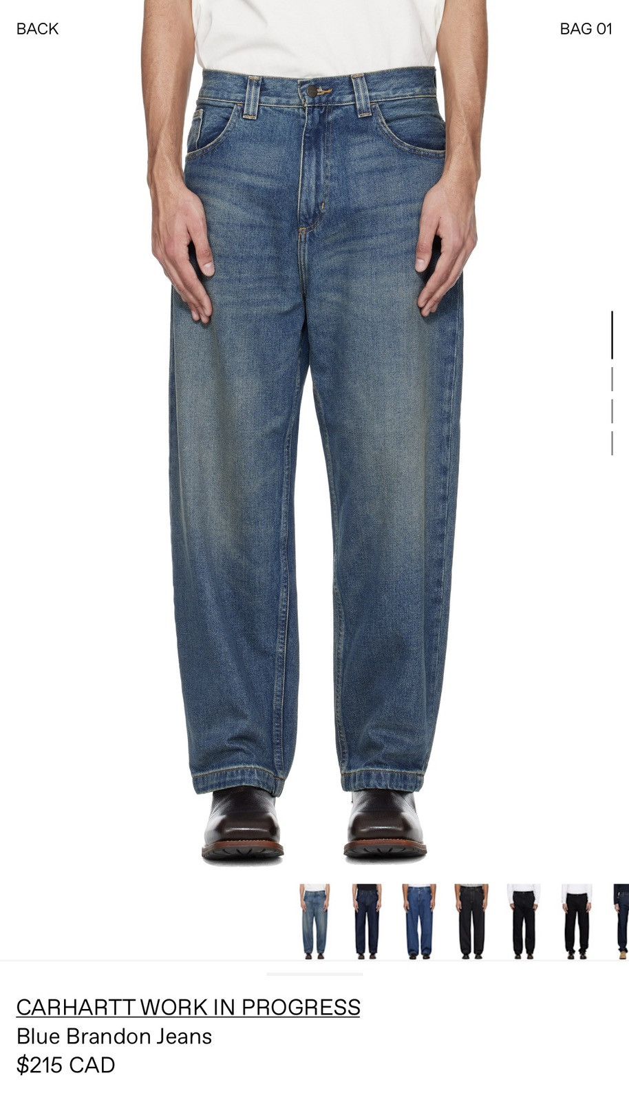 Carhartt Wip Carhartt WIP Brandon Jeans (Washed Blue) Size US 33 - 2 Thumbnail