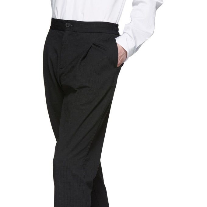 Harris Wharf London Harris Wharf London Trousers Coolmax Seersucker Black Size US 40 / EU 56 - 2 Thumbnail