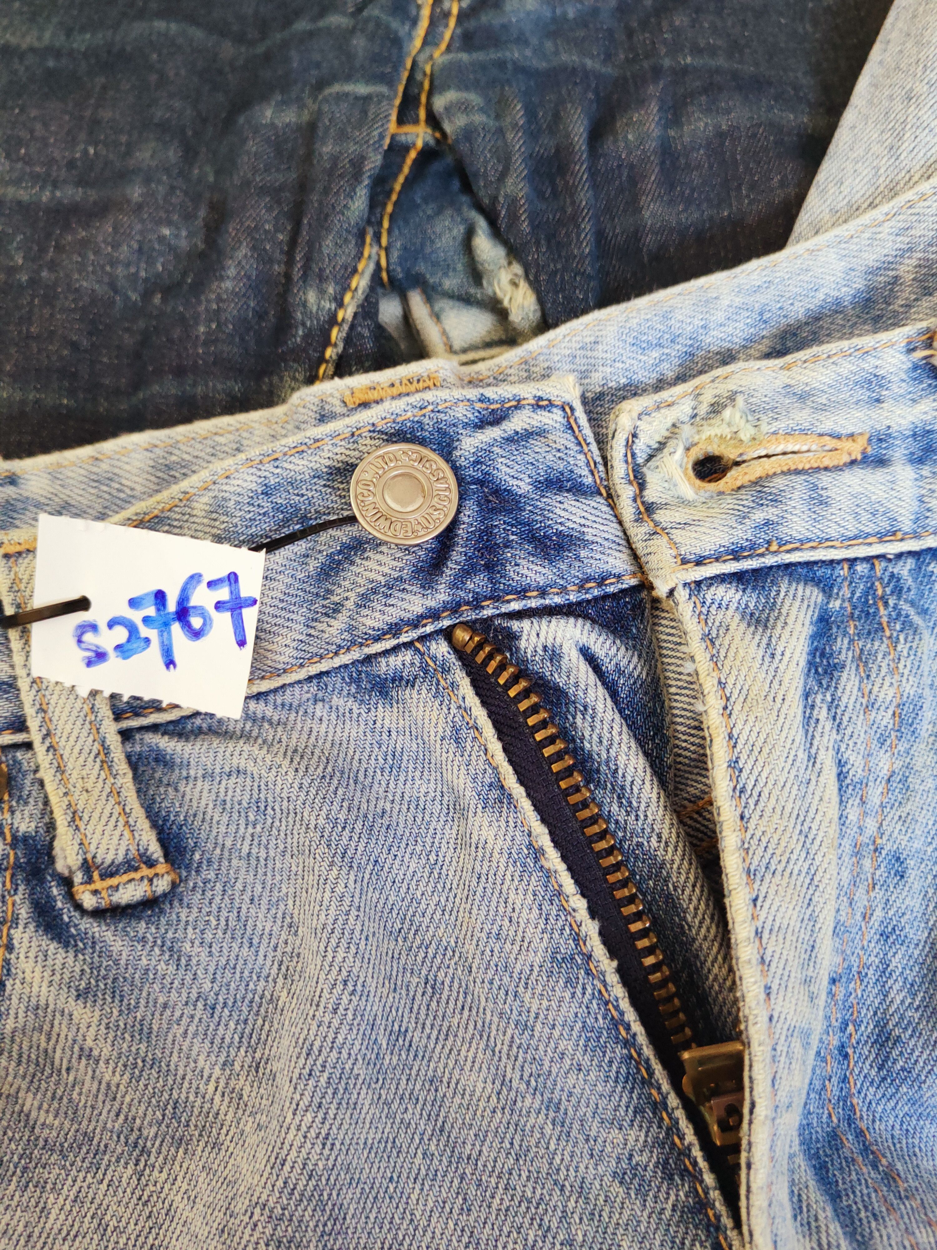 Edwin Edwin Blue Distressed Ripped Jeans #S2767 Size US 29 - 17 Thumbnail