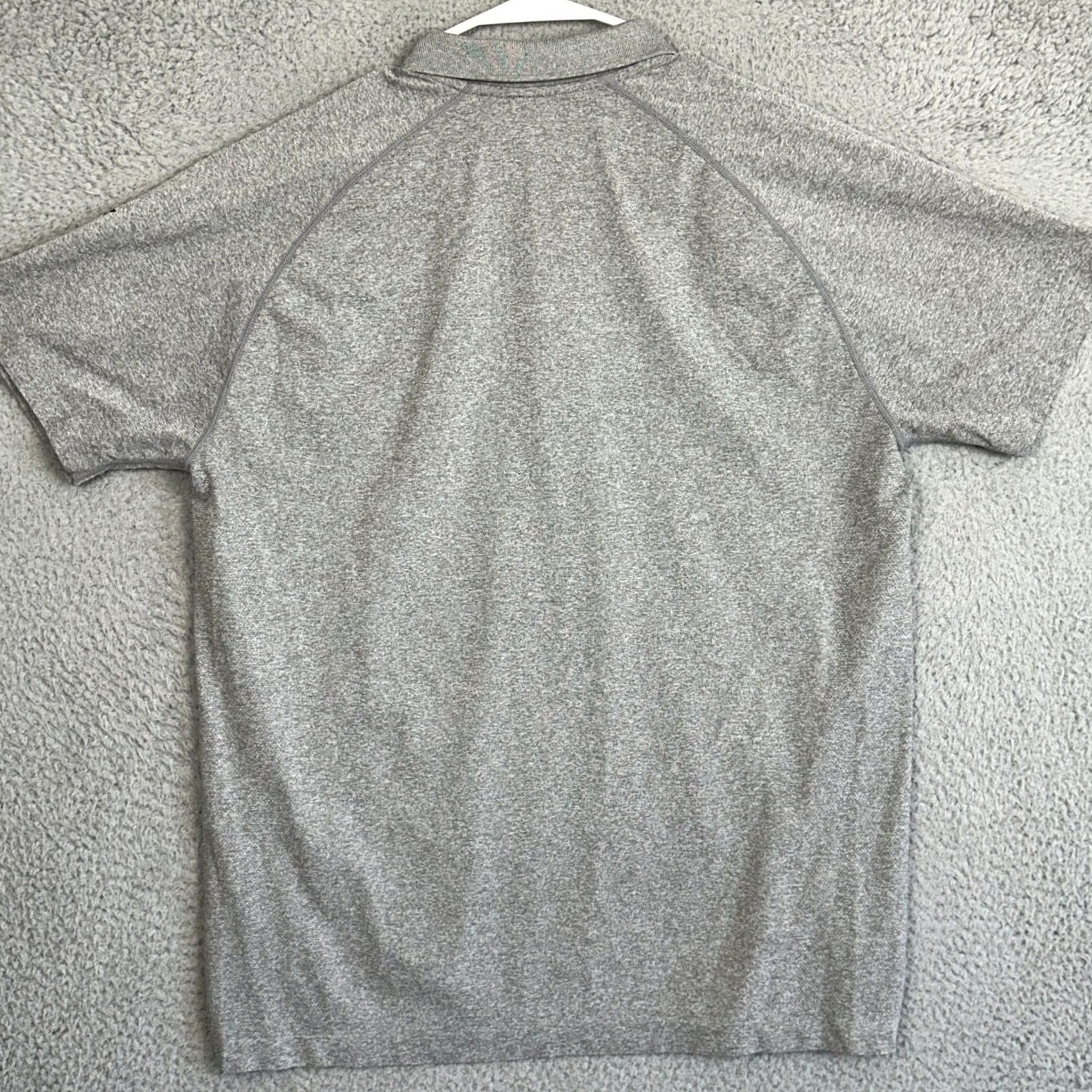Fabletics Fabletics Polo Shirt Mens XL Gray Heathered Golf Slim Fit Performance Rugby Logo Shirt Size US XL / EU 56 / 4 - 3 Thumbnail