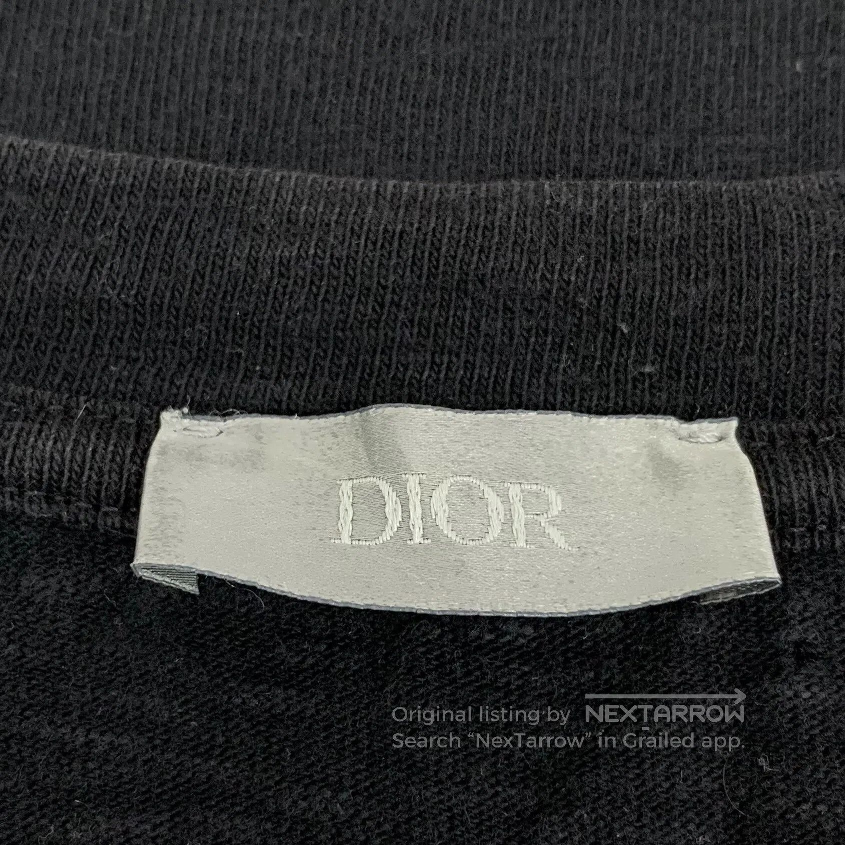 Dior Dior Black Vintage Hole Logo Letter Print Cotton Crew Neck Size US M / EU 48-50 / 2 - 5 Thumbnail