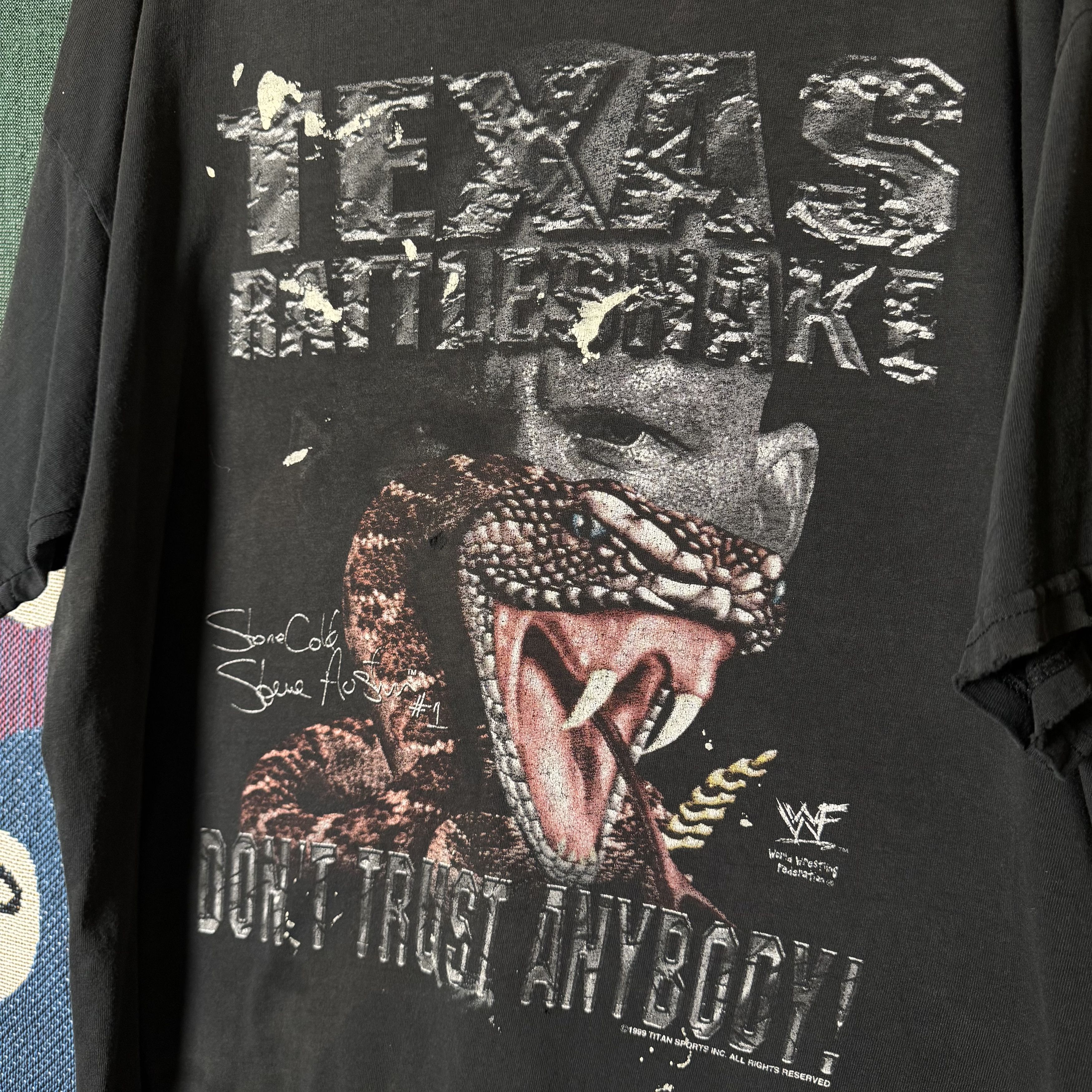 WWE Vintage 1999 WWE Stone Cold Texas Rattlesnake Tee Size US XL / EU 56 / 4 - 3 Thumbnail