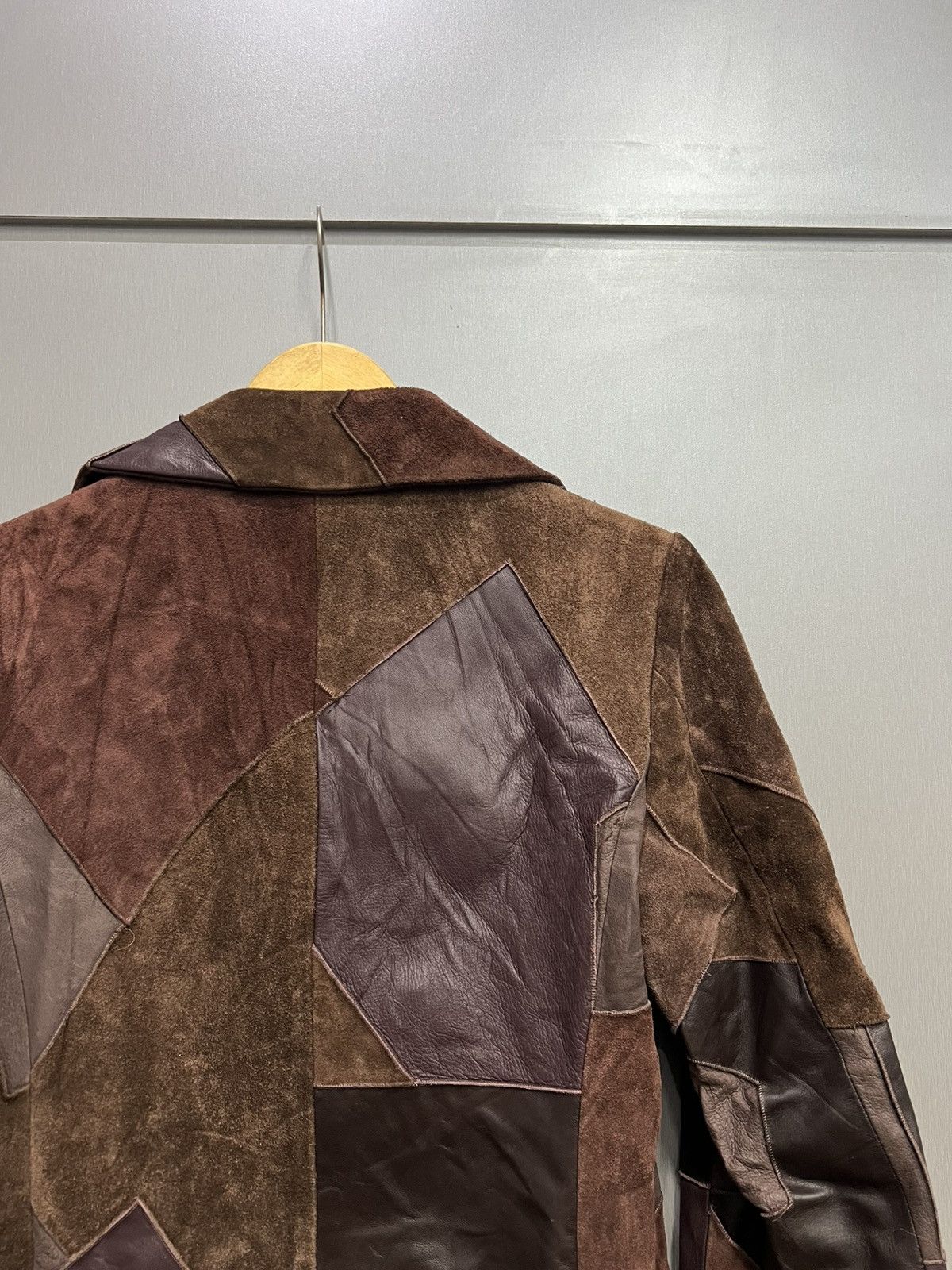 Tricot Comme des Garcons 2002 Tricot Comme Des Garcons Leather Trench Coat Patchwork Size M / US 6-8 / IT 42-44 - 4 Thumbnail