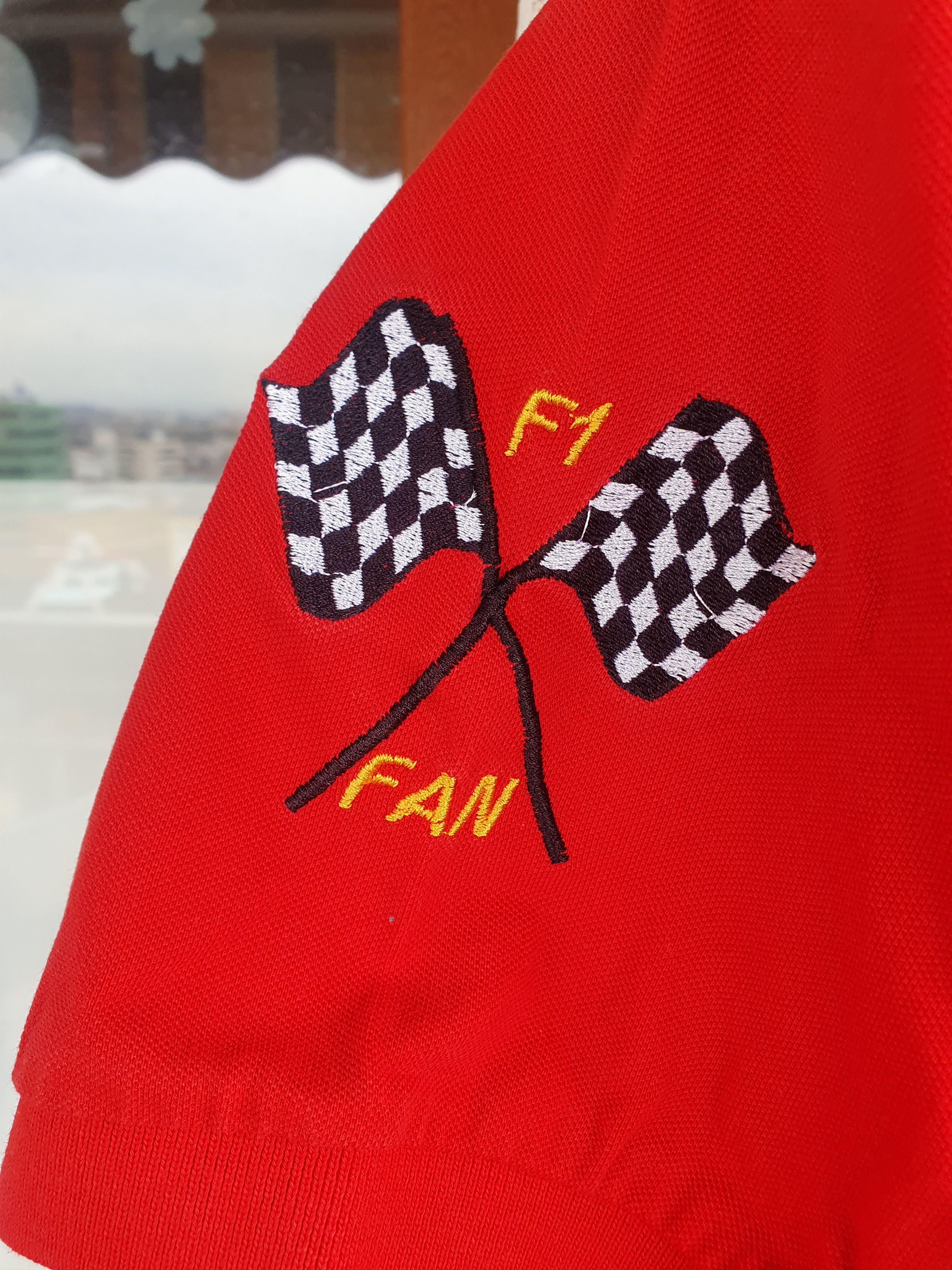 Formula 1 Sebastian Vettel Polo T-shirt World Champion 2010-2013 sz L Size US L / EU 52-54 / 3 - 8 Thumbnail