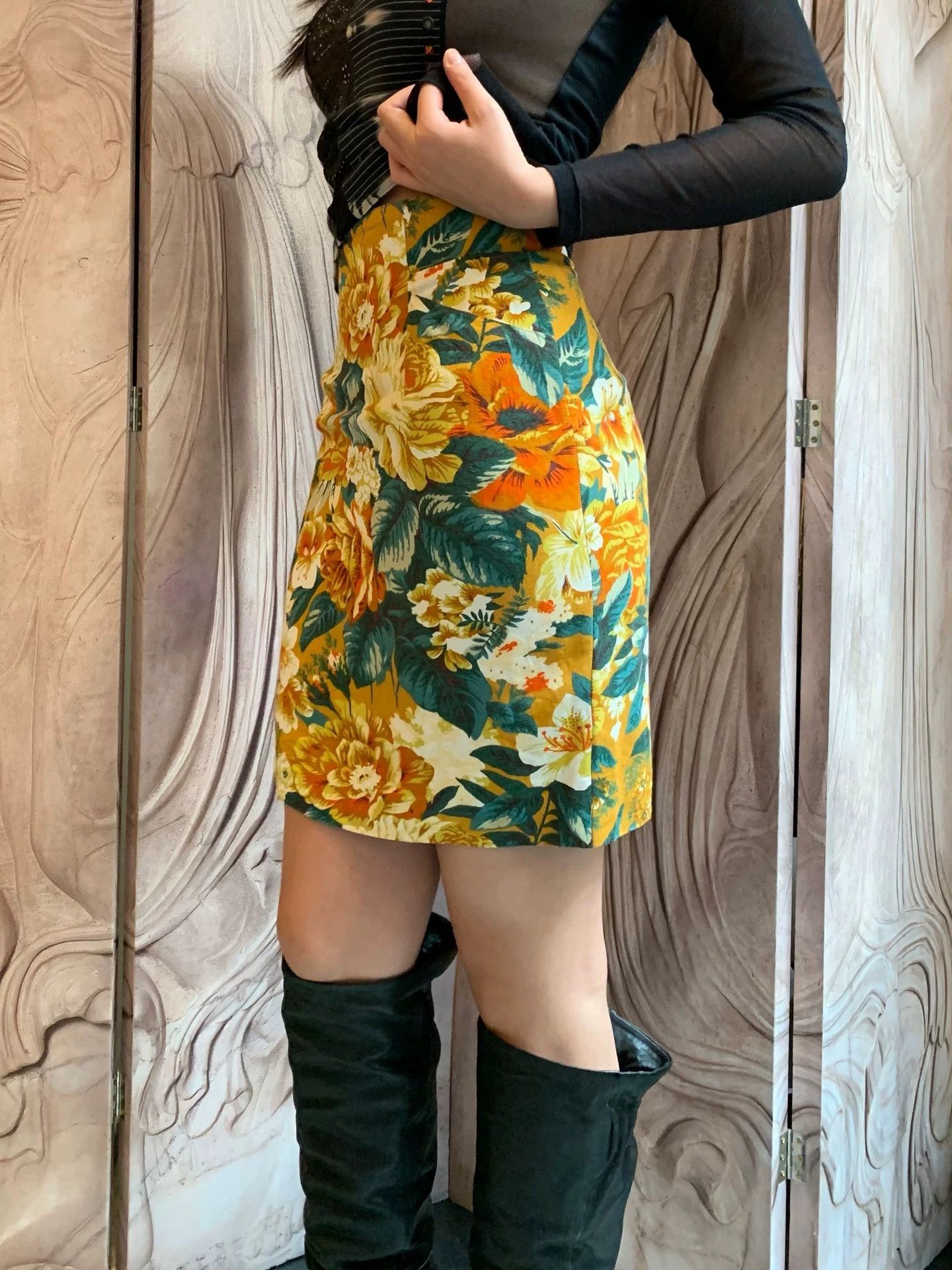 Kenzo KENZO floral high-waist bodycon skirt women's Size 26" / US 2 / IT 38 - 3 Thumbnail