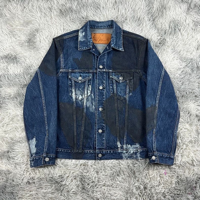 Yohji Yamamoto yohji yamamoto Tie-dyed ink-splash-ink denim jacket 2501-Ne Size US M / EU 48-50 / 2 - 1 Thumbnail