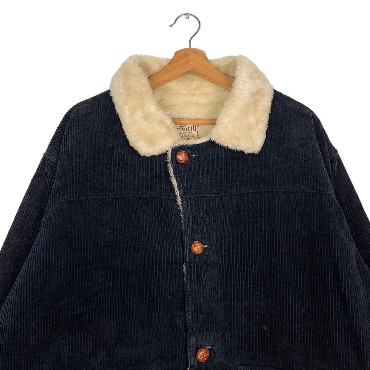 If Six Was Nine 🔥Vintage Shearling Chore Work Jacket Pract Studio Japan Size US L / EU 52-54 / 3 - 3 Thumbnail