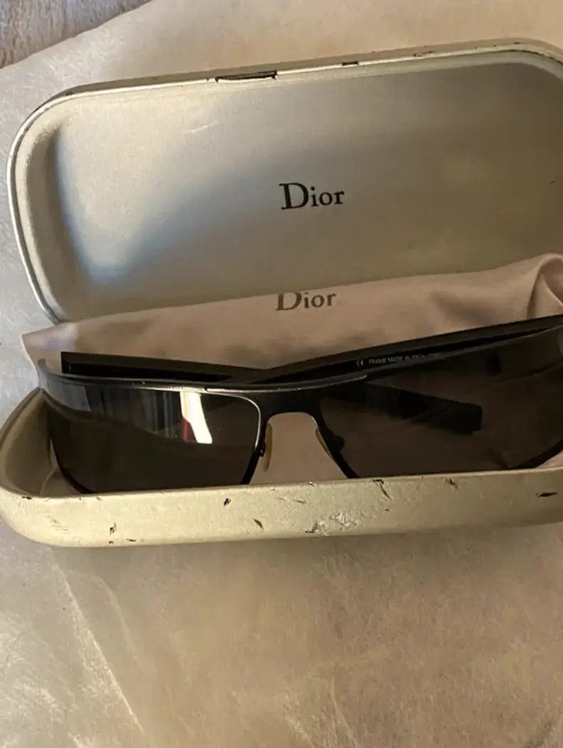 Dior DIOR Sunglasses Homme Rectangle Wrap Straps Logo RI939 Size ONE SIZE - 3 Thumbnail