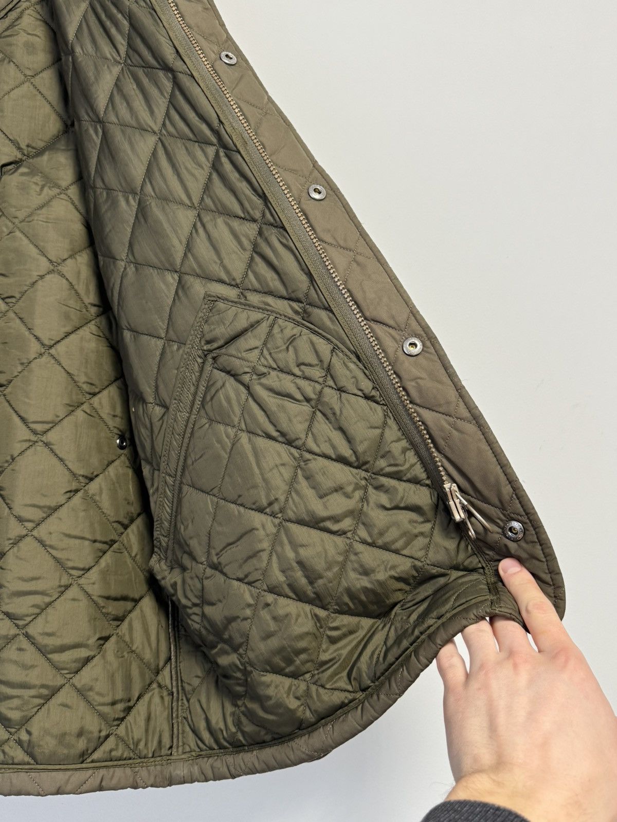 Barbour men's Barbour Chelsea Sportquilt Quilted Olive Field Jacket Size US XL / EU 56 / 4 - 13 Thumbnail