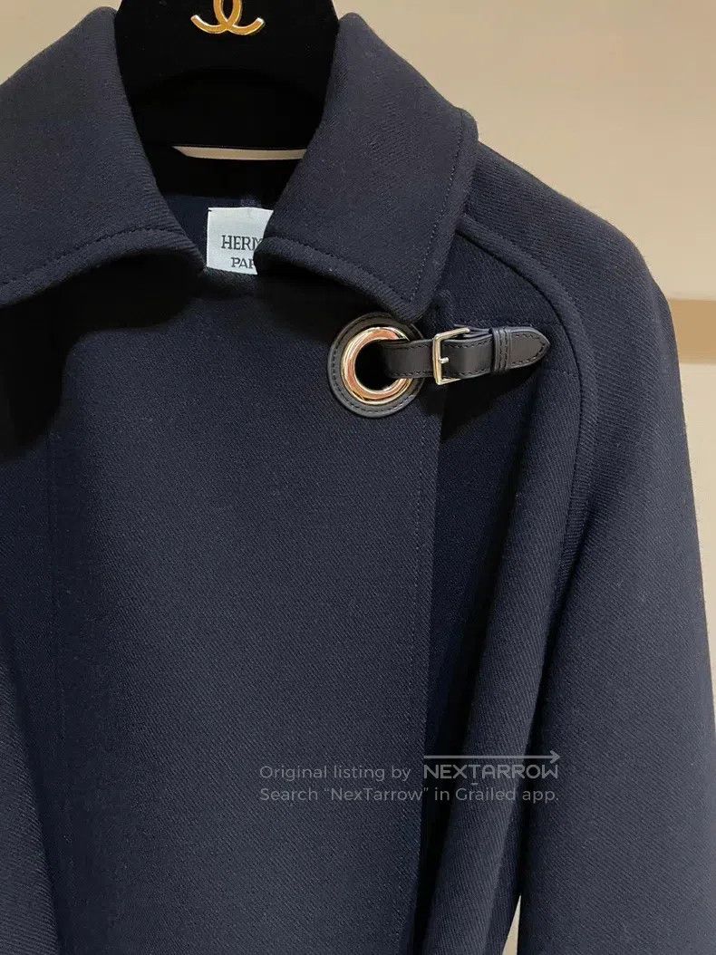 Other Hermes Classic Snap Design Wool Overcoat Jacket Size XXS / US 00 / IT 34 - 2 Thumbnail