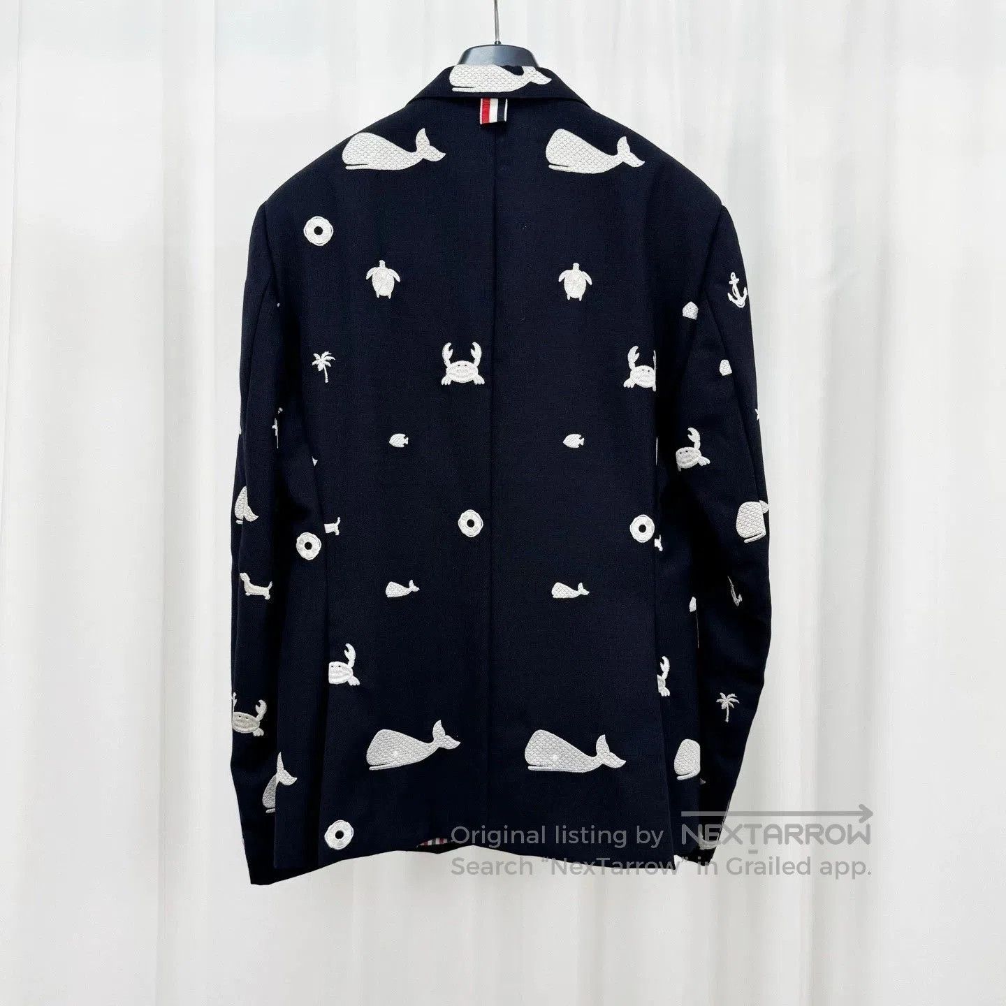 Thom Browne Whale Turtle Embroidered Suit Jacket. Size US M / EU 48-50 / 2 - 2 Thumbnail