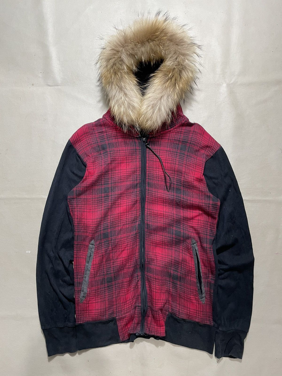 If Six Was Nine Japanese Zip Plaid fur hoodie western style Size US L / EU 52-54 / 3 - 1 Thumbnail