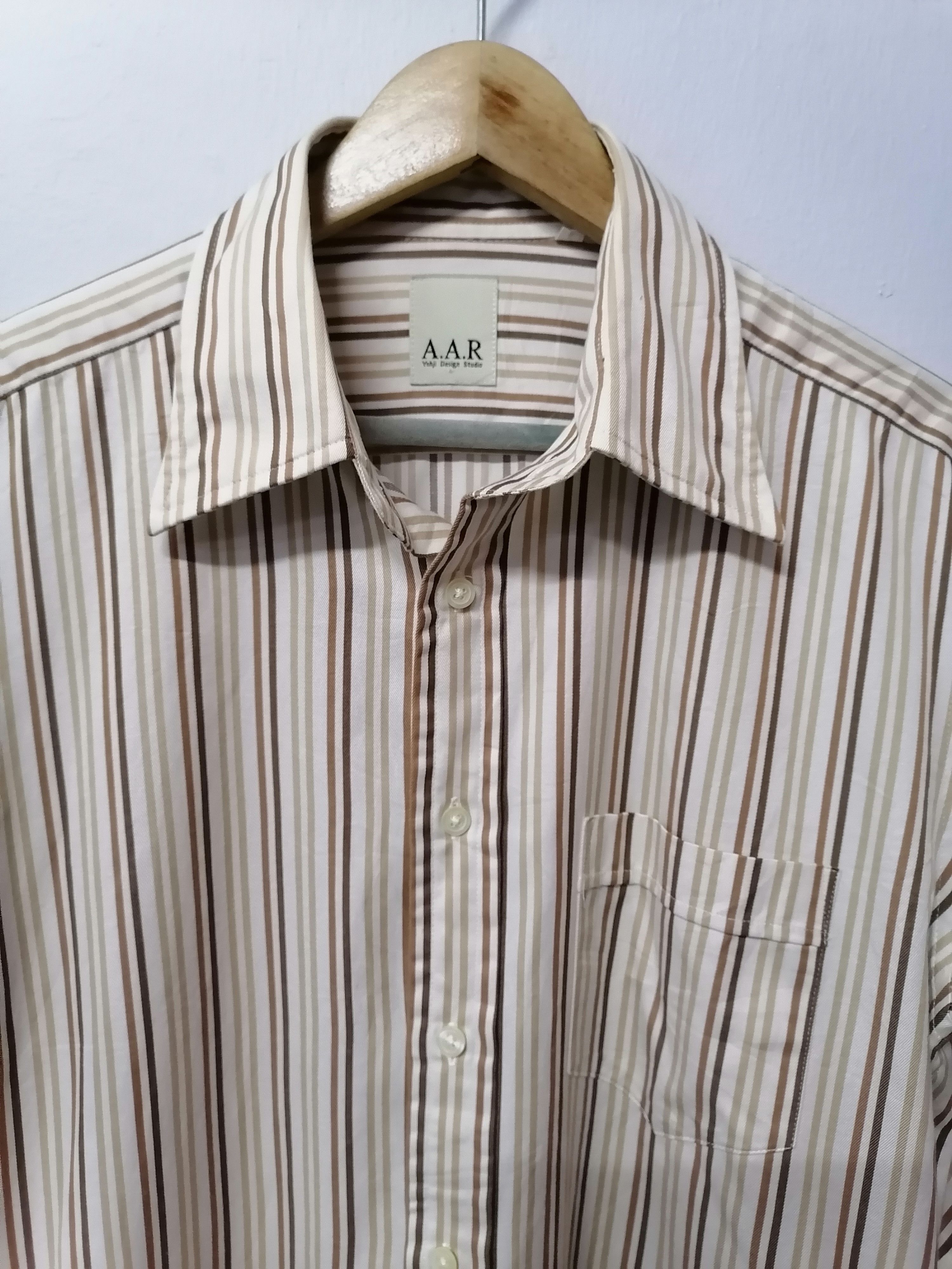 Yohji Yamamoto A.A.R Yohji Design Studio Pinstripe Button Ups Shirt Size US L / EU 52-54 / 3 - 4 Thumbnail