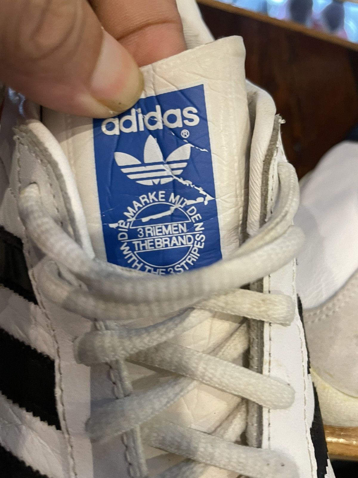 Adidas Adidas Bamba Low-Top White Leather Size US 8.5 / EU 41-42 - 7 Thumbnail