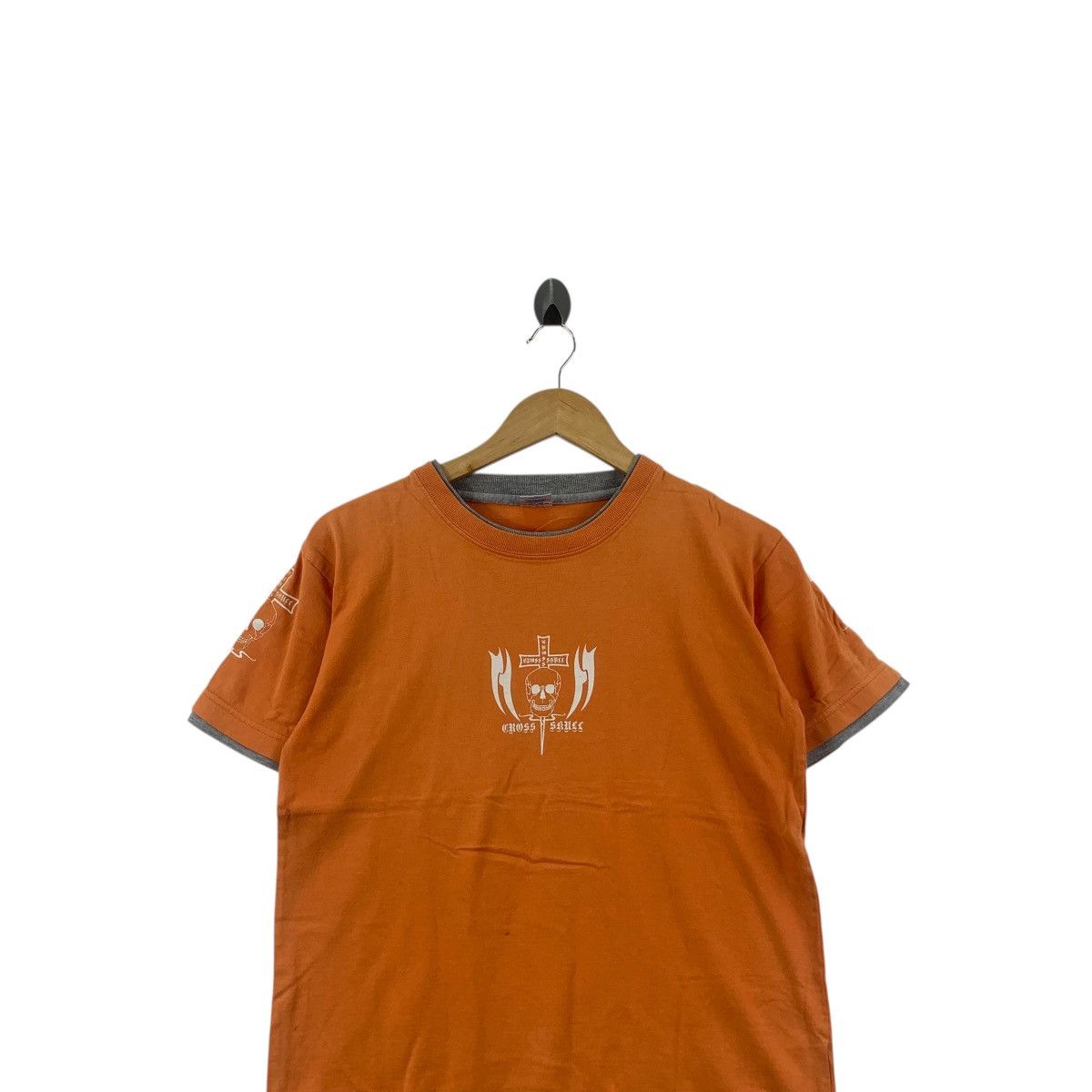 Vintage Vintage FLY BEANS SKATEBOARD Cross Bones Tee Shirt Top Skull Size US S / EU 44-46 / 1 - 2 Thumbnail