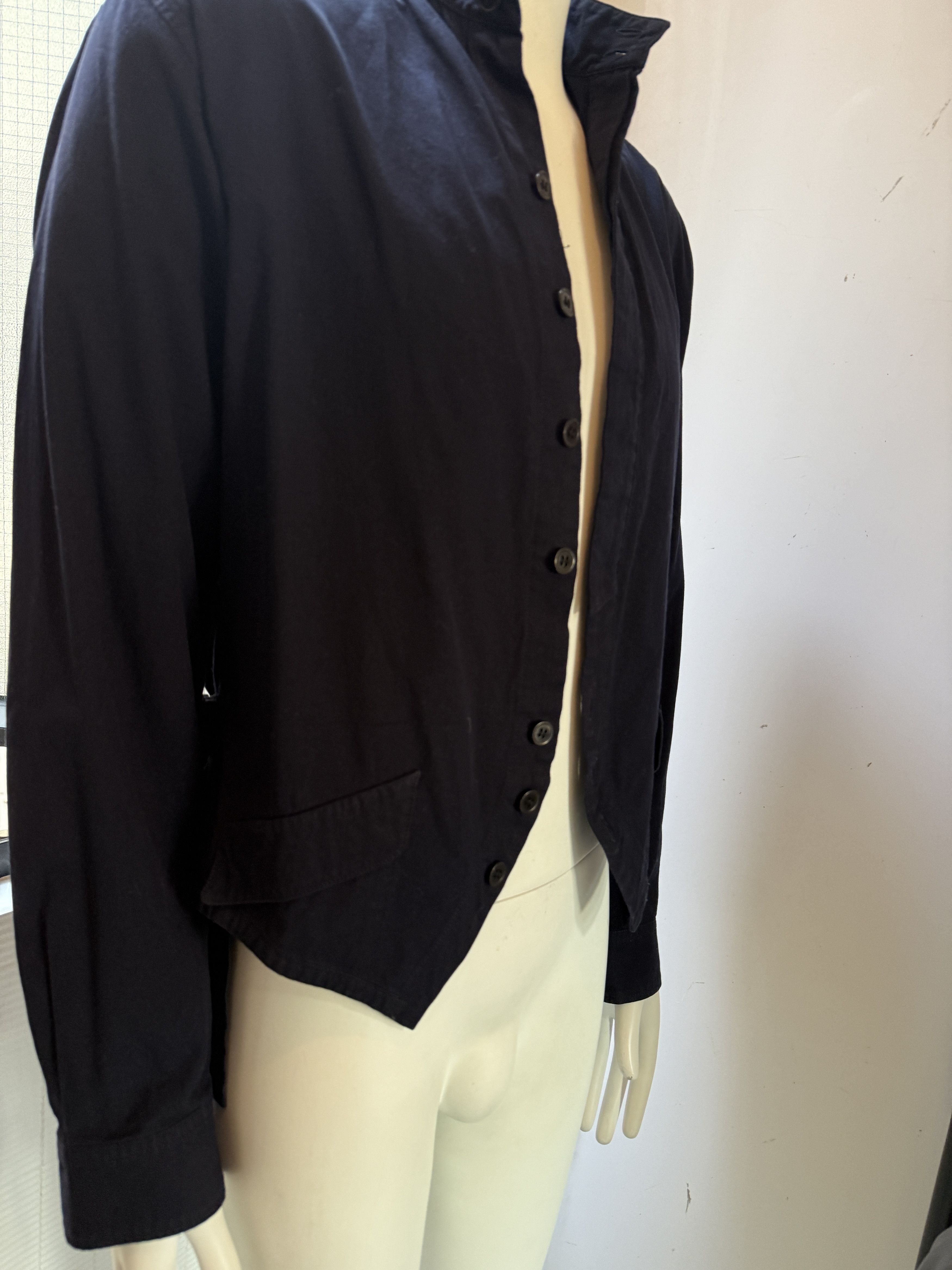 Yohji Yamamoto YOHJI YAMAMOTO HOMME navy hi neck cropped front flap pocketed overshirt JP3 L Size US L / EU 52-54 / 3 - 12 Thumbnail