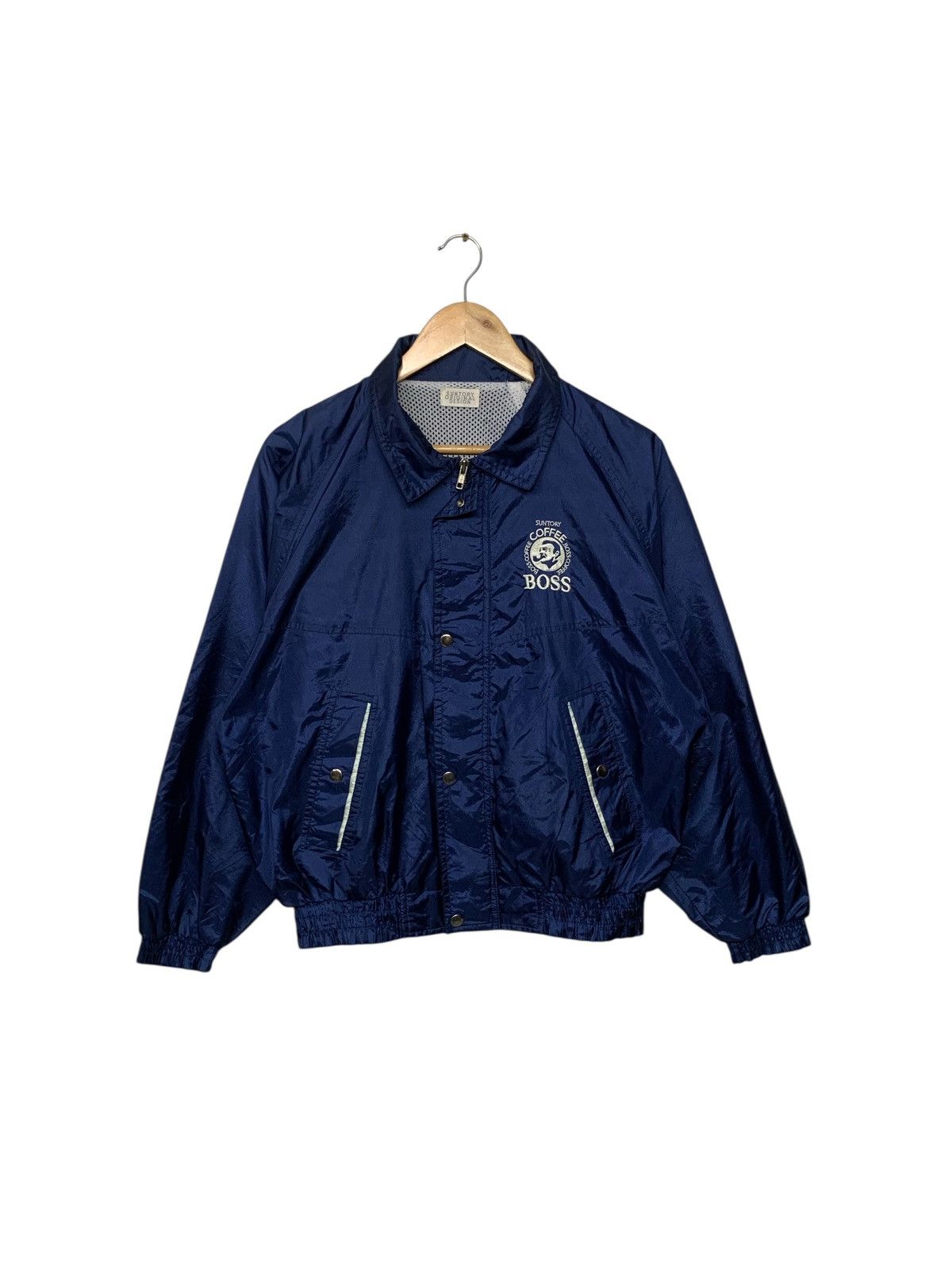 Other Vintage 90's Suntory Coffee Boss Windbreaker Jacket Size US L / EU 52-54 / 3 - 1 Thumbnail