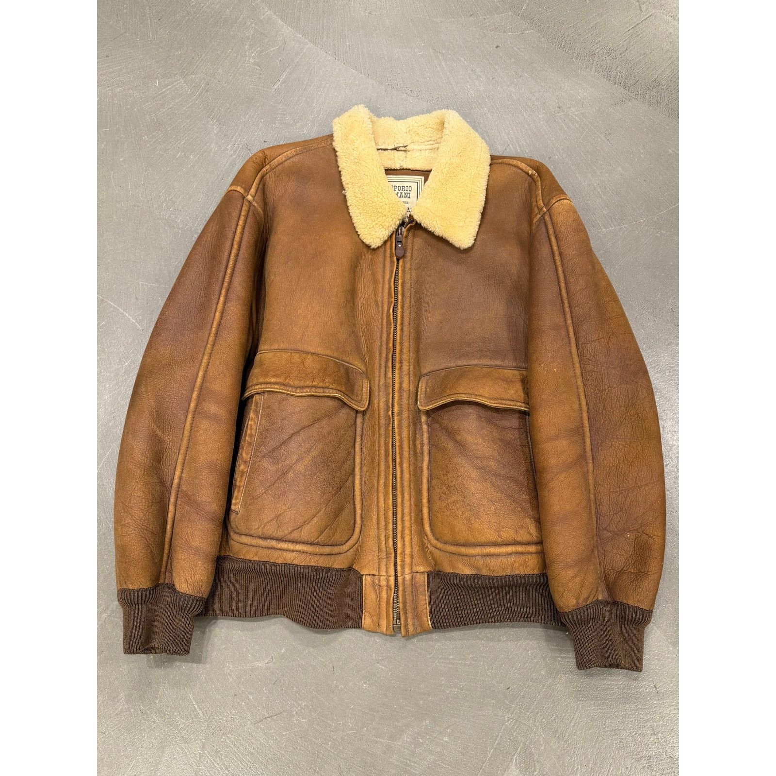 Giorgio Armani 1990s Emporio Armani shearling flight jacket Size US XL / EU 56 / 4 - 1 Thumbnail