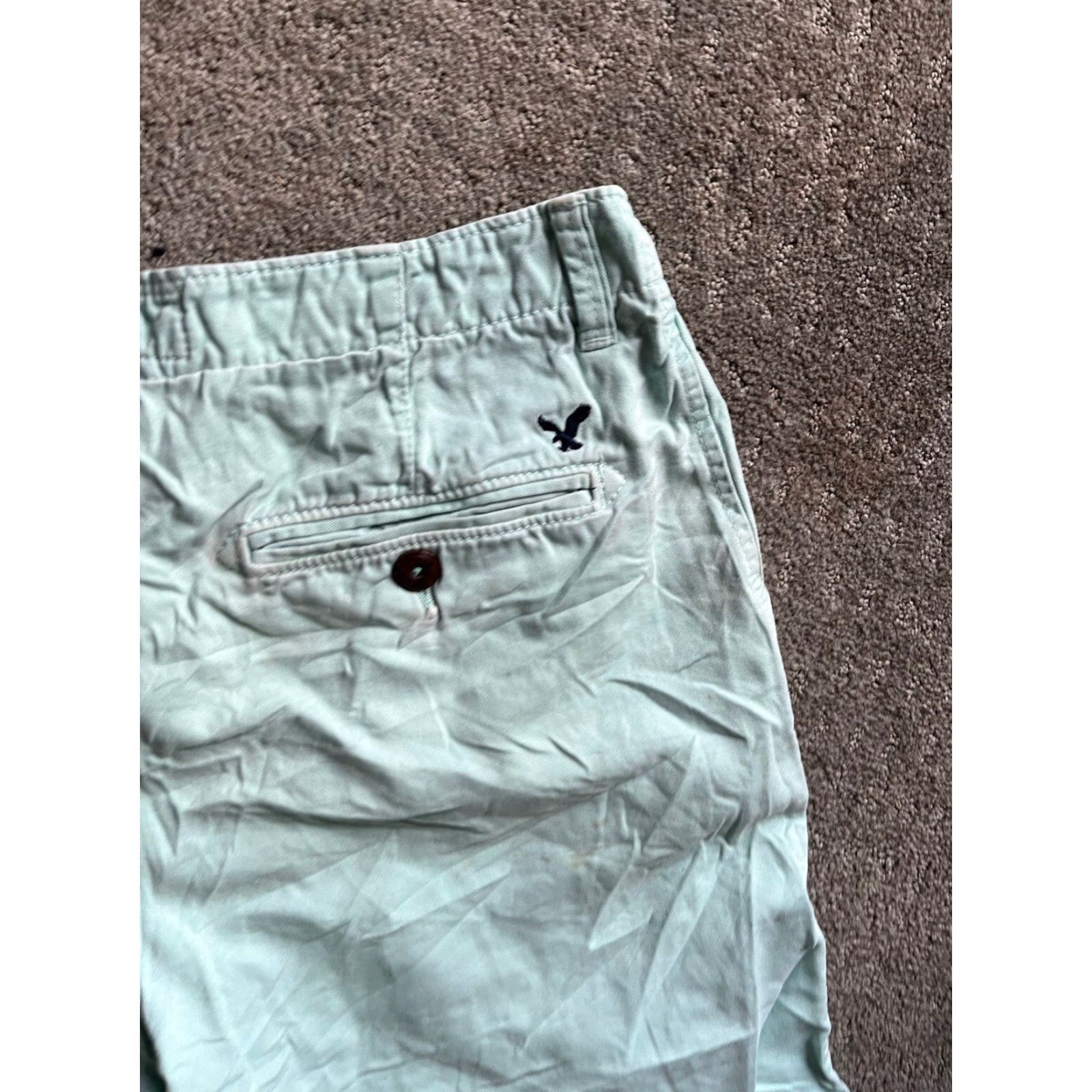 American Eagle Outfitters VINTAGE American Eagle Men's Shorts Size 30 Casual Chino Cotton Blue 9in Inseam Size US 30 / EU 46 - 2 Thumbnail