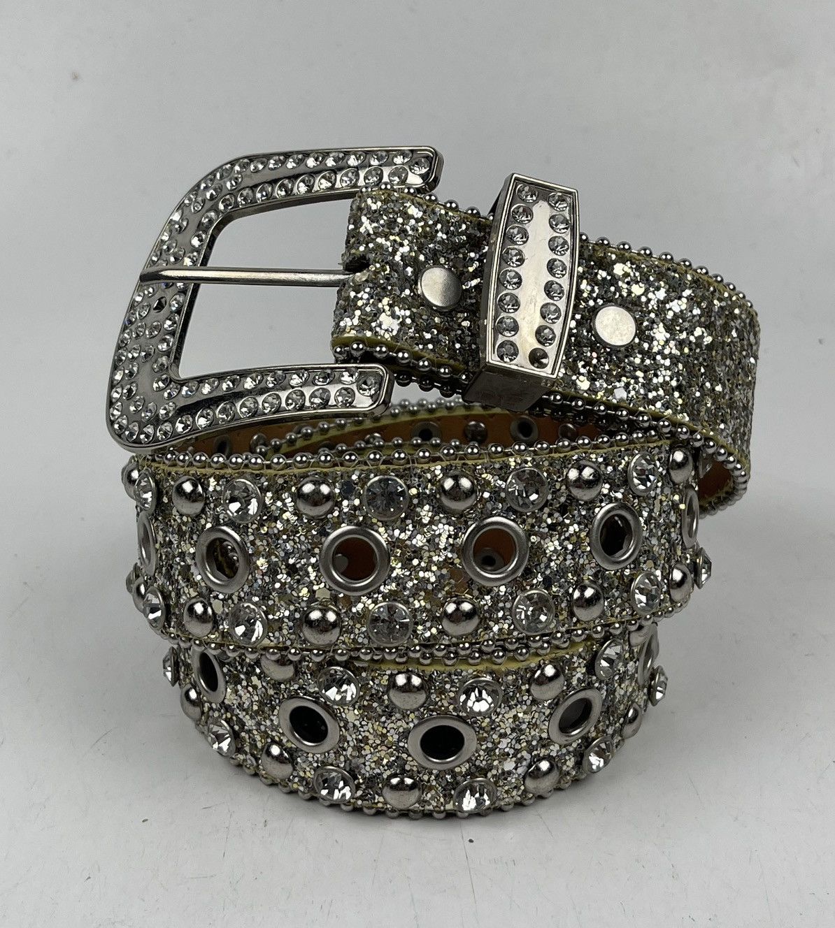 Japanese Brand rare design studded belt tc33 Size 38 - 1 Thumbnail