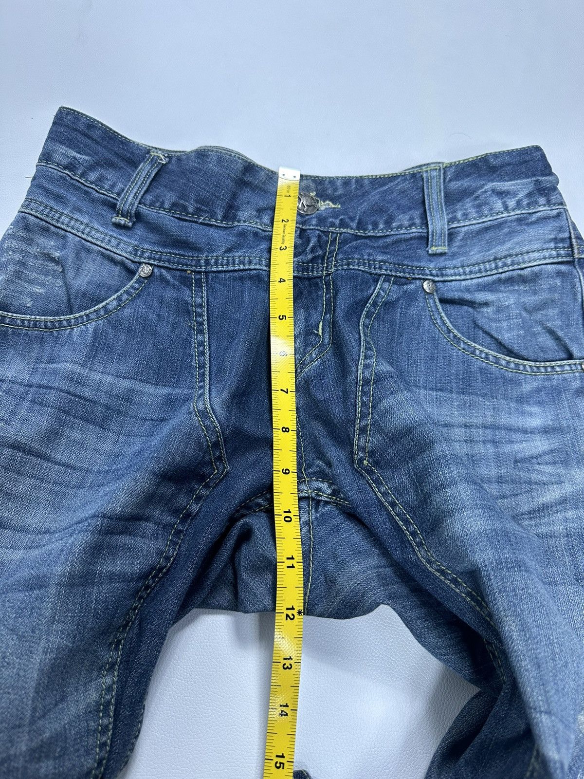 Japanese Brand 2#1 Flare Distressed Jeans Nice Split Back Pocket Size US 32 / EU 48 - 19 Thumbnail