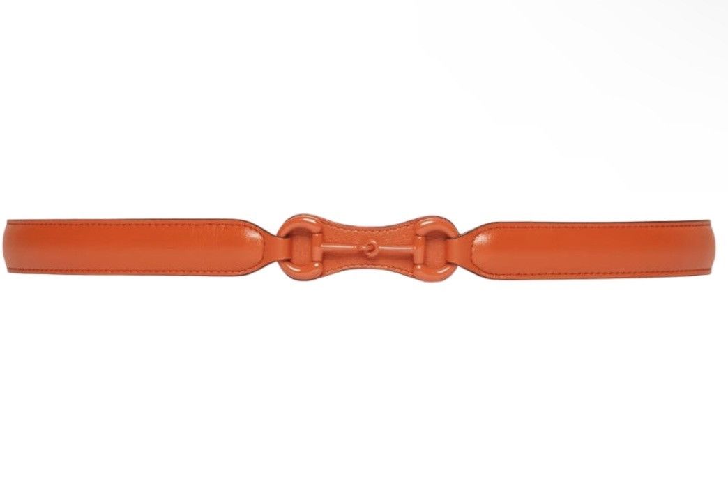 Gucci Gucci Horsebit Leather Belt Orange size 85 Size ONE SIZE - 1 Thumbnail