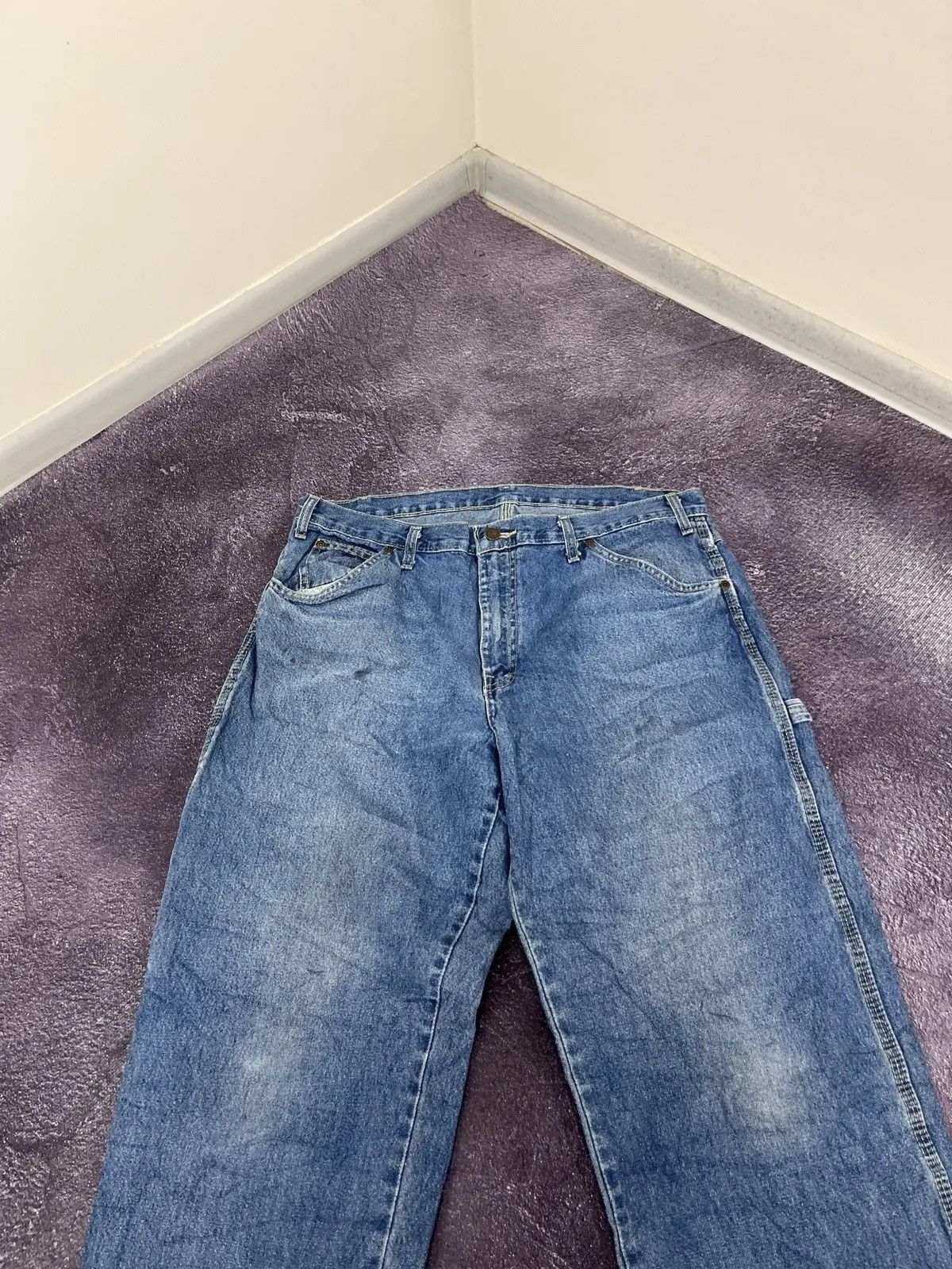Dickies × Vintage Vintage Dickies USA Faded Blue Denim Work Hype Baggy Jeans Size US 36 / EU 52 - 6 Thumbnail