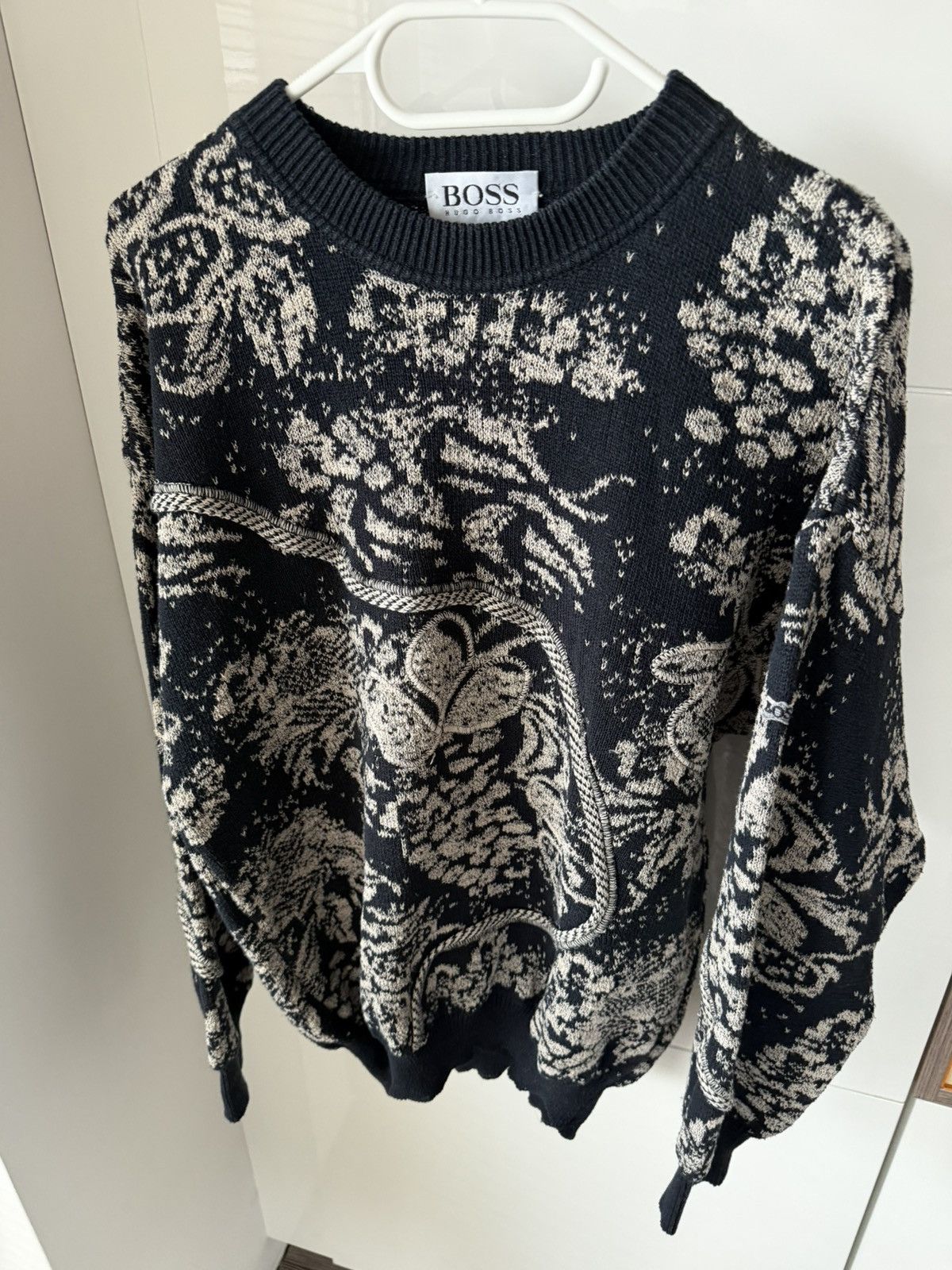 Hugo Boss Antique Archival Knitted Vintage Luxury Hugo Boss Sweater Size US L / EU 52-54 / 3 - 3 Thumbnail
