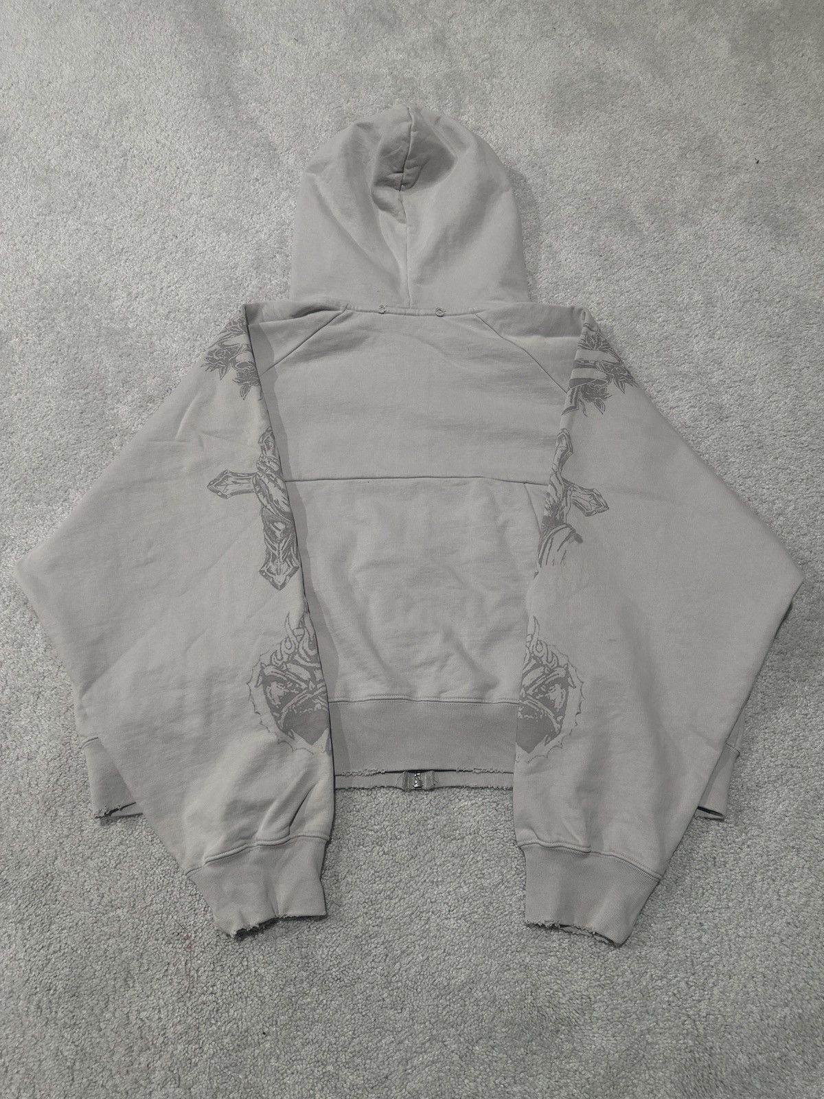 Other Righteous Tatted Believer Grey Zipup Hoodie Size US M / EU 48-50 / 2 - 2 Thumbnail