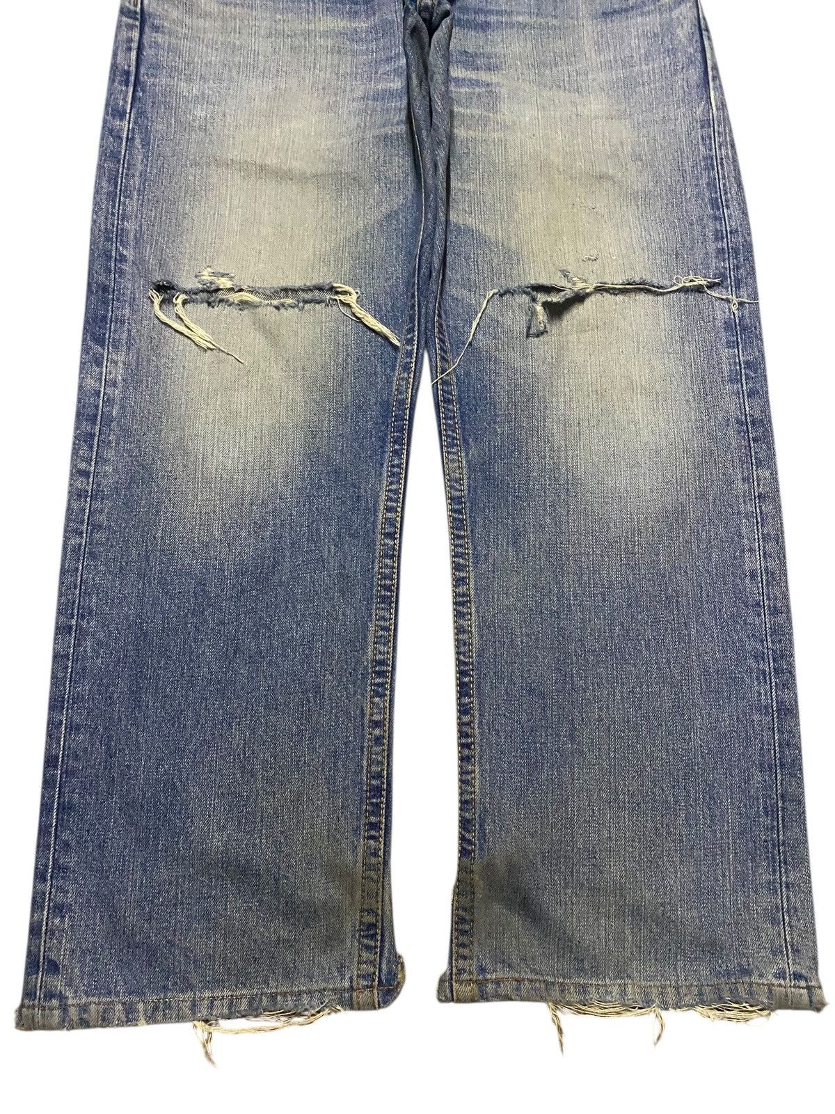 Junya Watanabe Japanese Brand Edwin XV 404 Mud Wash Distressed Baggy Jeans Size US 34 / EU 50 - 5 Thumbnail