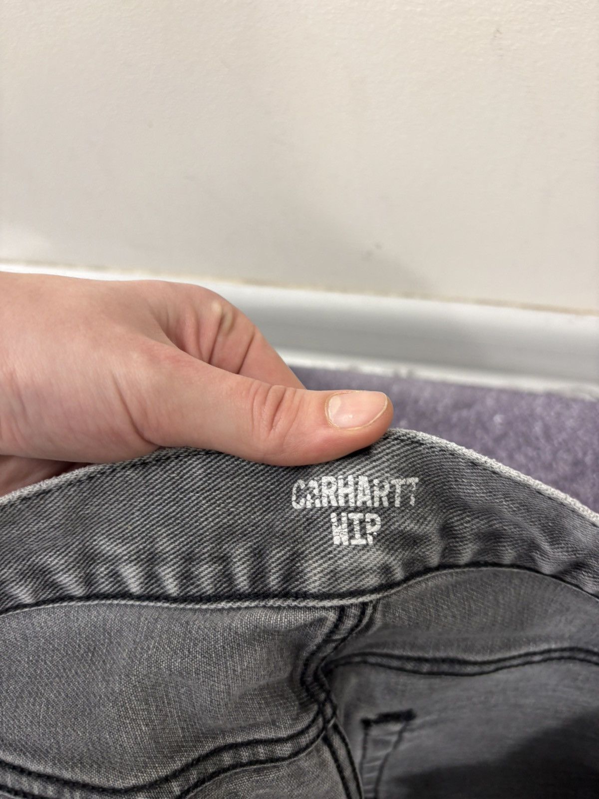 Carhartt Carhartt WIP Vicious Men’s Slim Straight Grey Pants Jeans Size US 31 - 9 Thumbnail