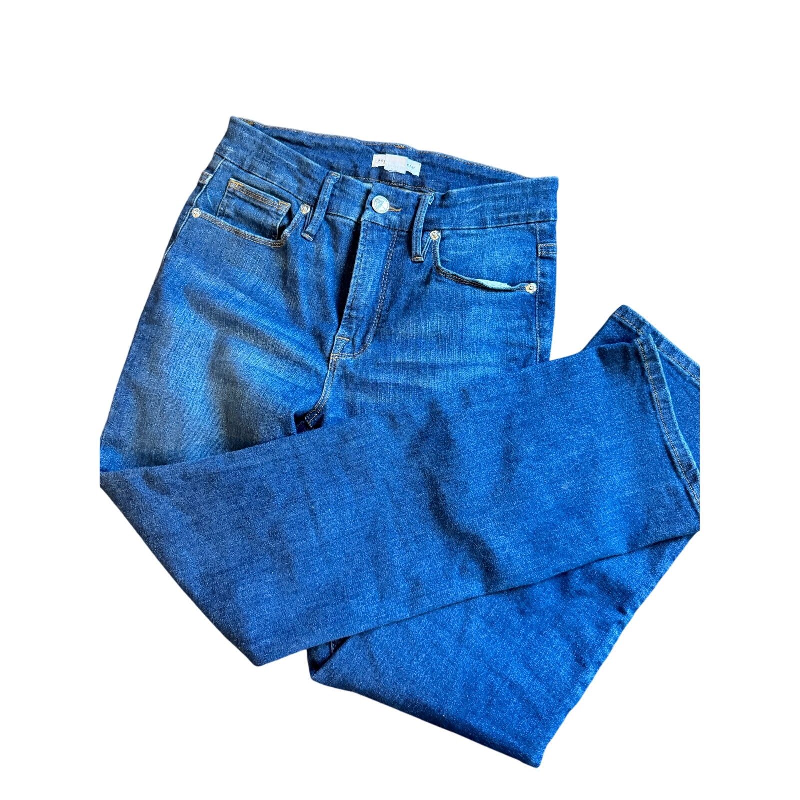 Good American Stretch PETITE STRAIGHT JEANS Size 2/26