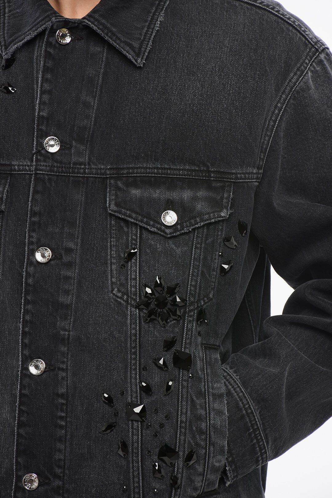 Dolce & Gabbana og1mm0825 Vintage Detailed Denim Jacket in Black Size US M / EU 48-50 / 2 - 3 Thumbnail