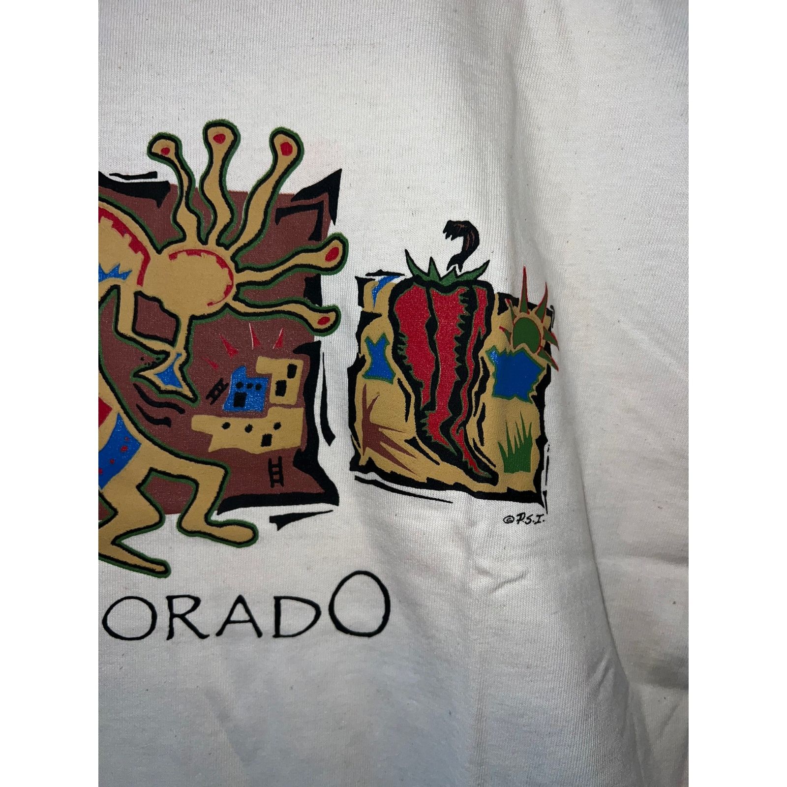 Fruit Of The Loom Vintage Kokopelli Shirt Aboriginal Dancer Desert VTG 90s M Size US M / EU 48-50 / 2 - 5 Thumbnail