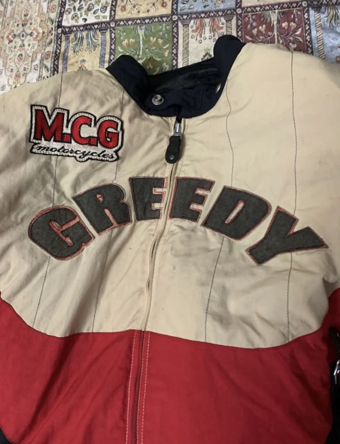 Greedy Genius Vintage greedy motorcycle jacket with padding Size US M / EU 48-50 / 2 - 3 Thumbnail