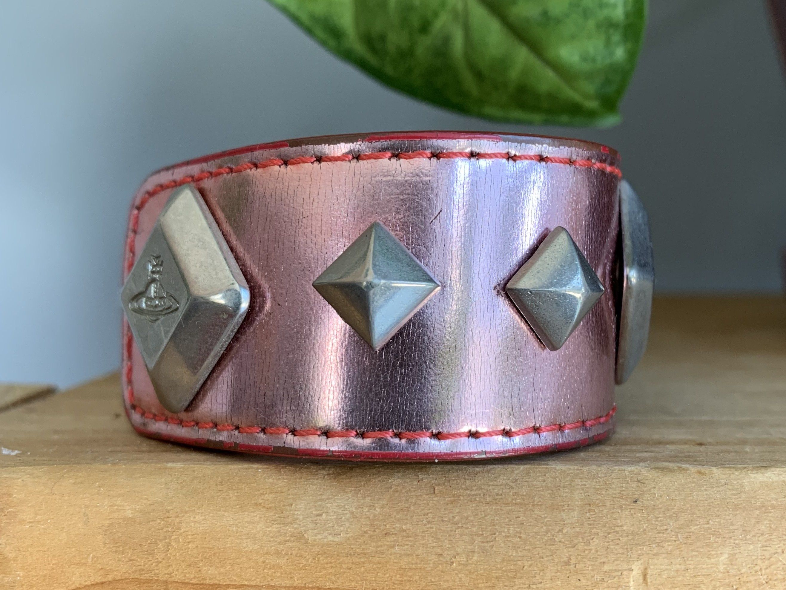 Vivienne Westwood Vivenne Westwood Studded Metallic Leather Orb Bracelet Size ONE SIZE - 5 Thumbnail