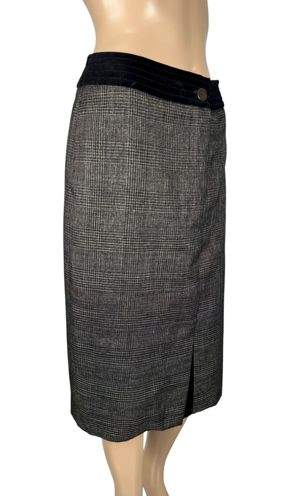 Max Mara Max Mara Wool Glencheck Long Skirt Button Up UK14 US12 Size 32" / US 10 / IT 46 - 9 Thumbnail