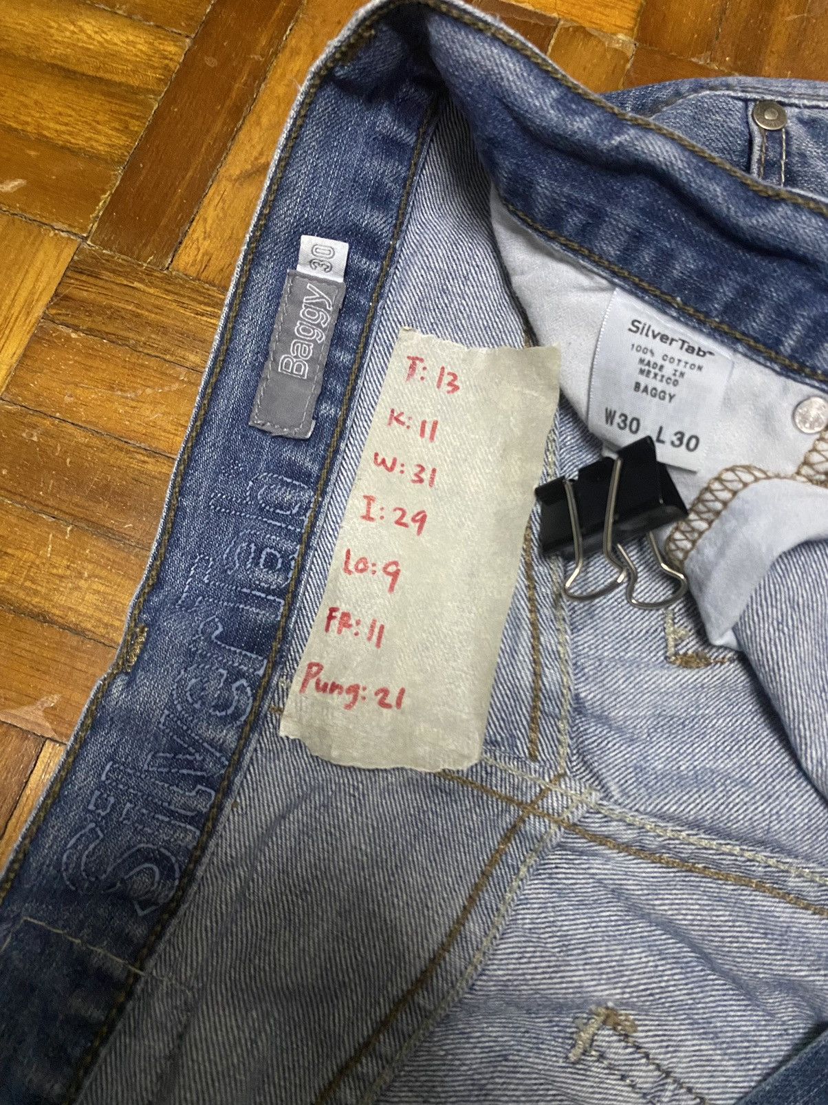 Japanese Brand Baggy Jean Silver Tad Size US 31 - 5 Thumbnail