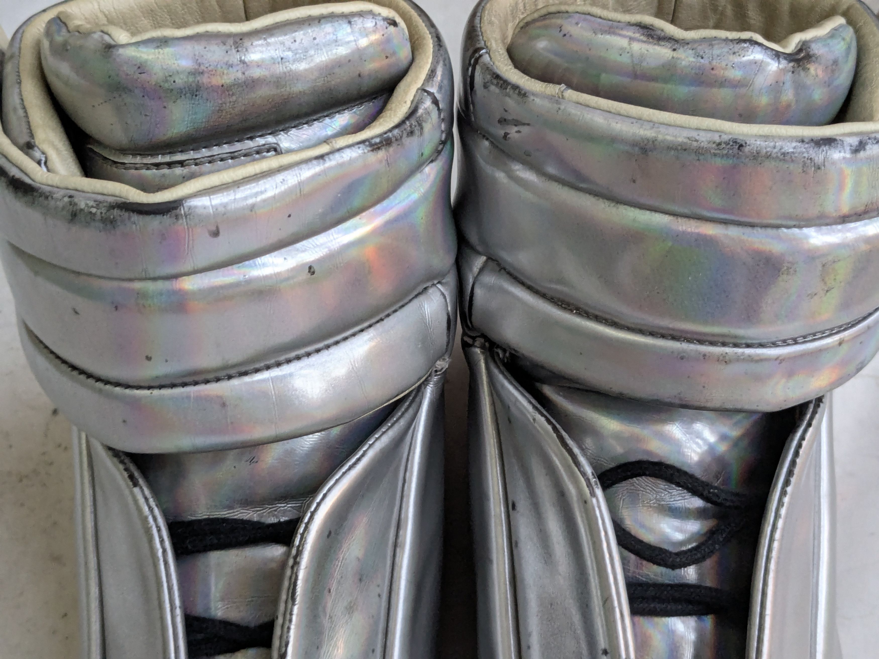 Maison Margiela Maison Margiela Future Silver Black 11 44 Leather High Tops Size US 11 / EU 44 - 4 Thumbnail