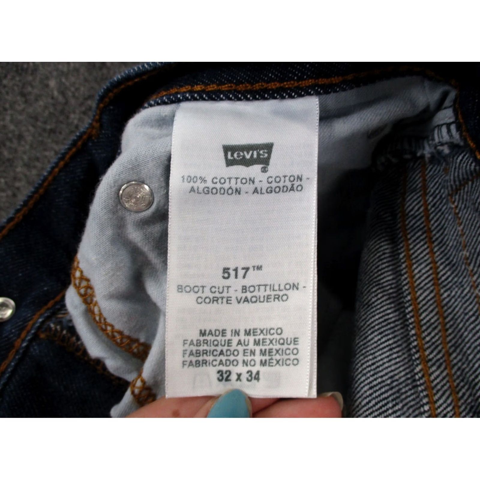 Levi's VINTAGE Levi's Jeans Mens 32 X 34 Blue Denim Bootcut 517 Red Tab Boots Cut Jeans Mens Size US 32 / EU 48 - 7 Thumbnail