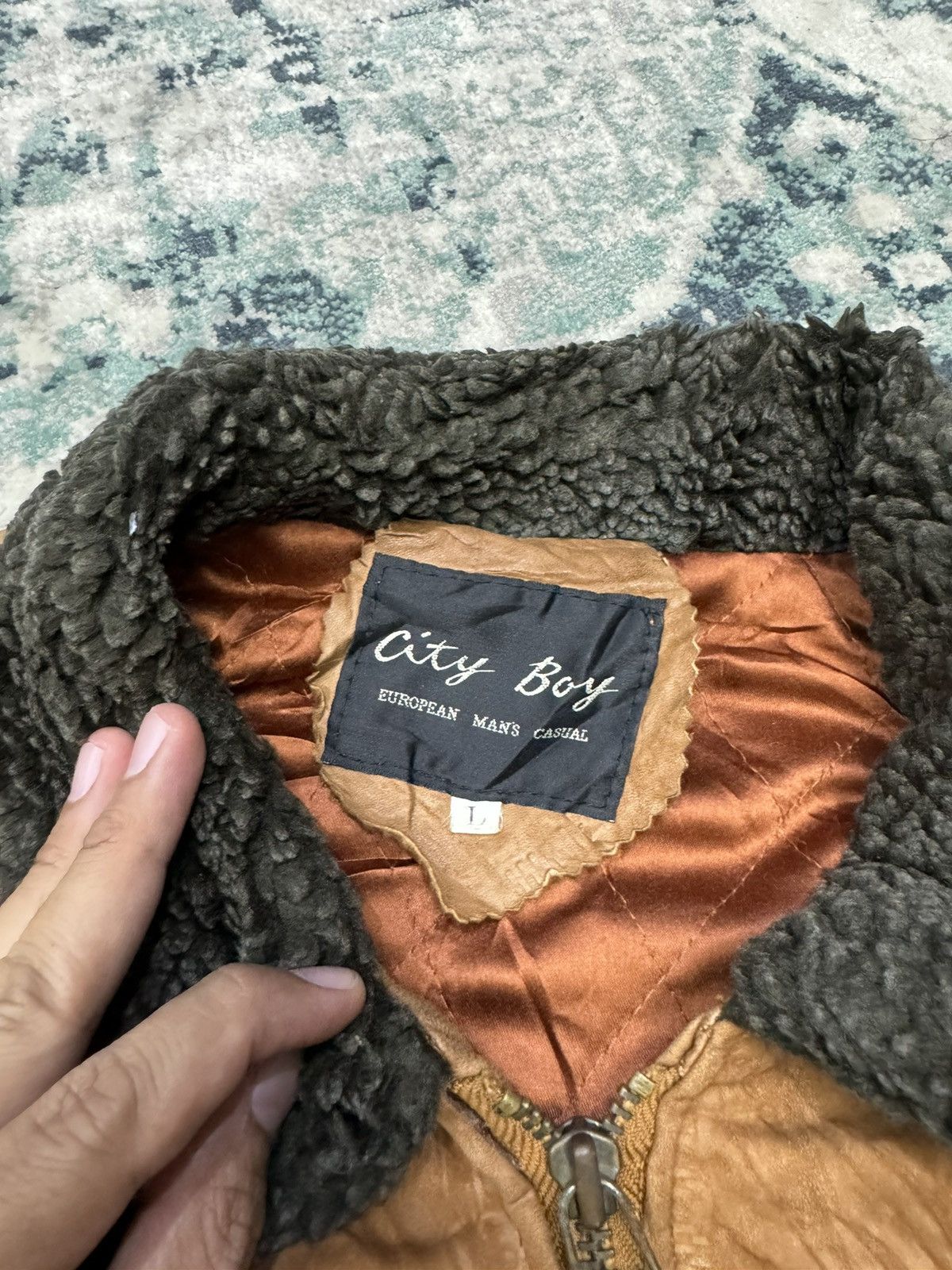Vintage VINTAGE LAMB SKIN KOREAN TASK FORCE 77 LEATHER JACKET Size US L / EU 52-54 / 3 - 3 Thumbnail