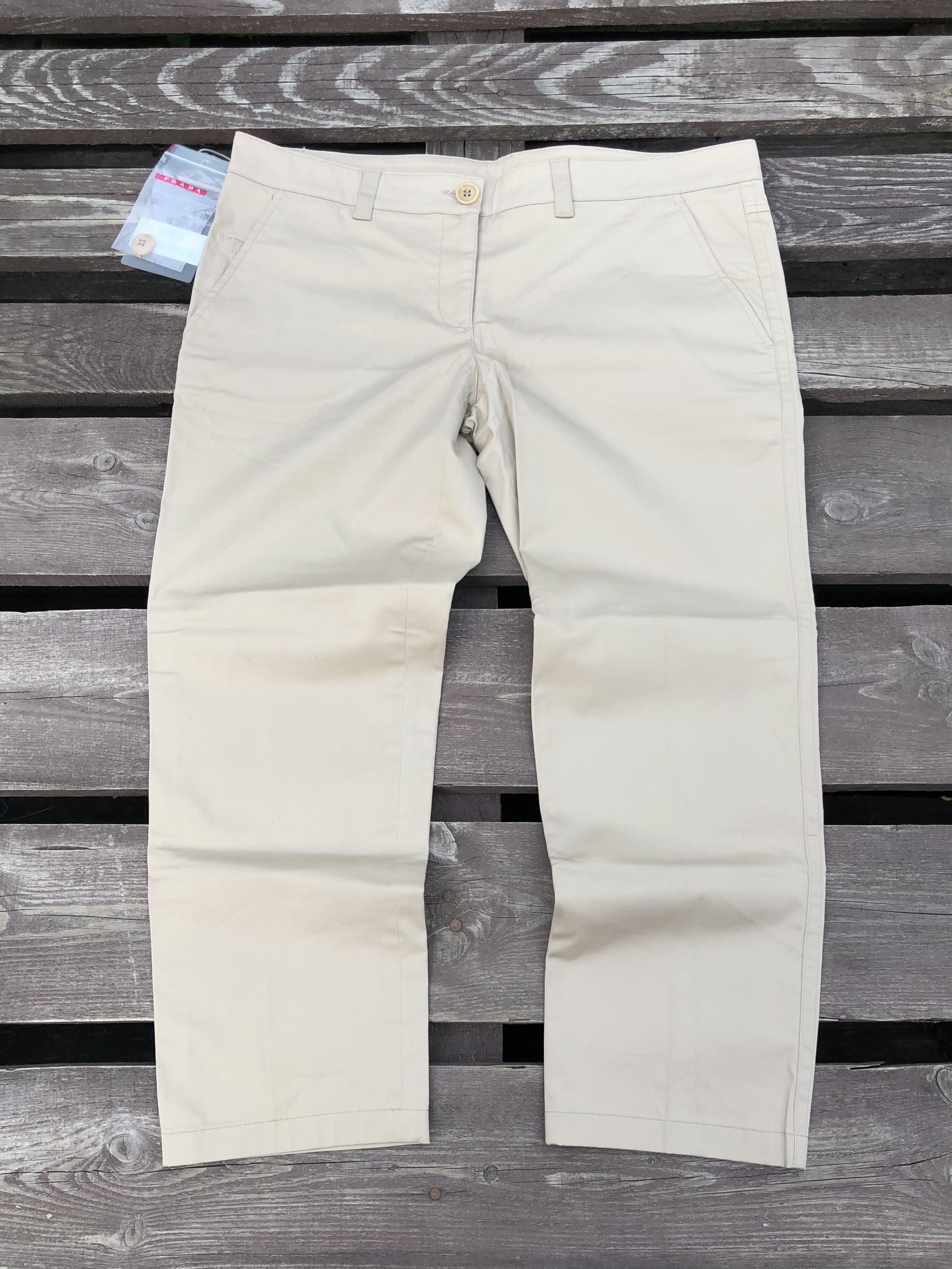 Prada Vintage Prada Raso Stretch Cropped Pants Red Label Size 46 Size 32" / US 10 / IT 46 - 2 Thumbnail