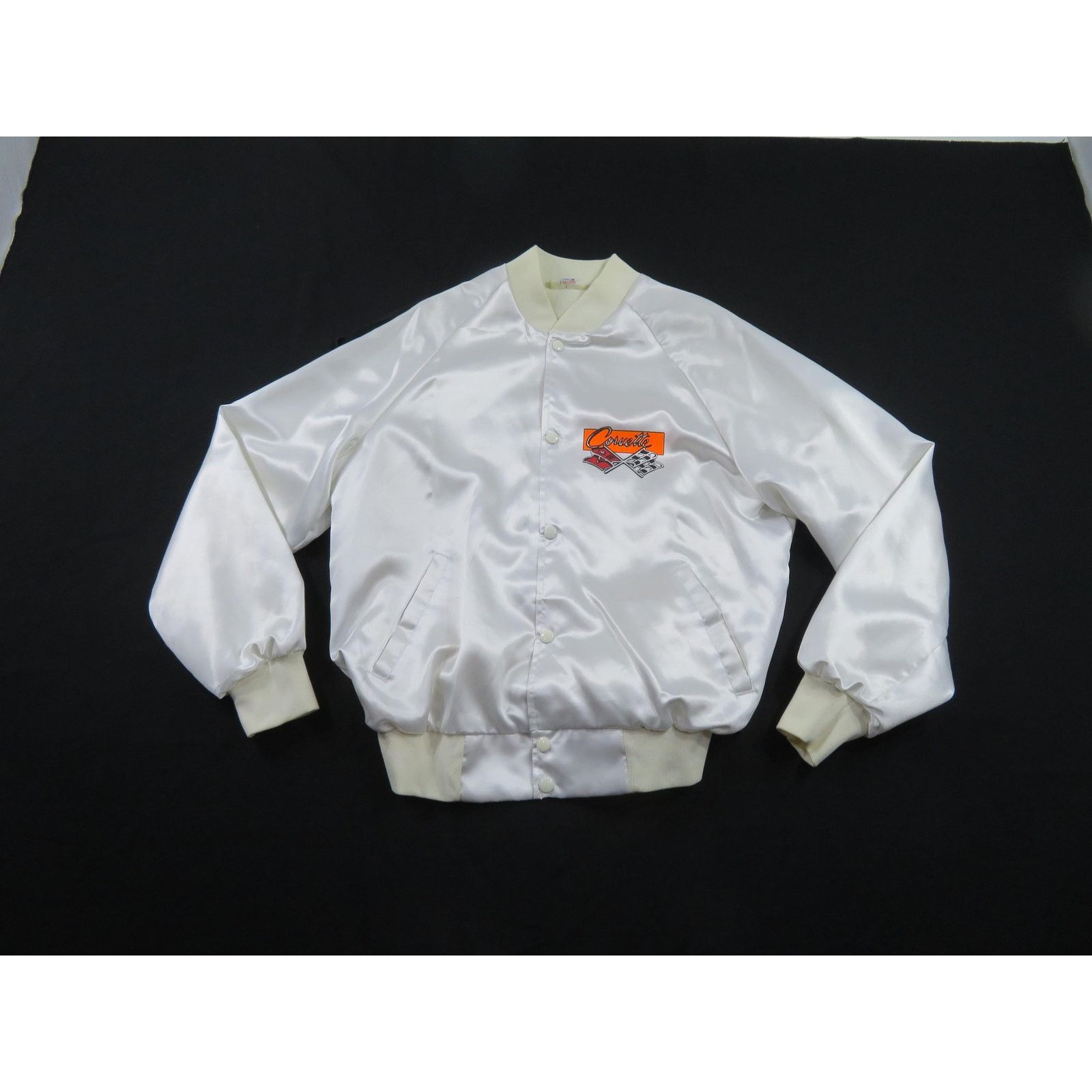 Other Corvette Racing Baseball Bomber White Jacket Sz L 1980s Size US L / EU 52-54 / 3 - 1 Thumbnail