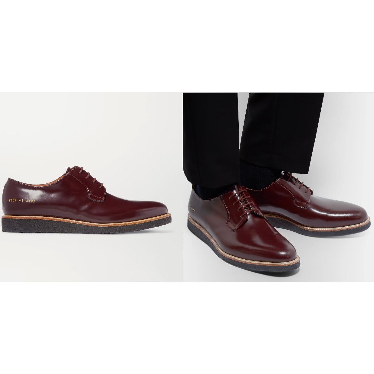 Common Projects Common Projects Derby Polished Leather Loafers shoes Sz 41 c Size US 8 / EU 41 - 1 Thumbnail
