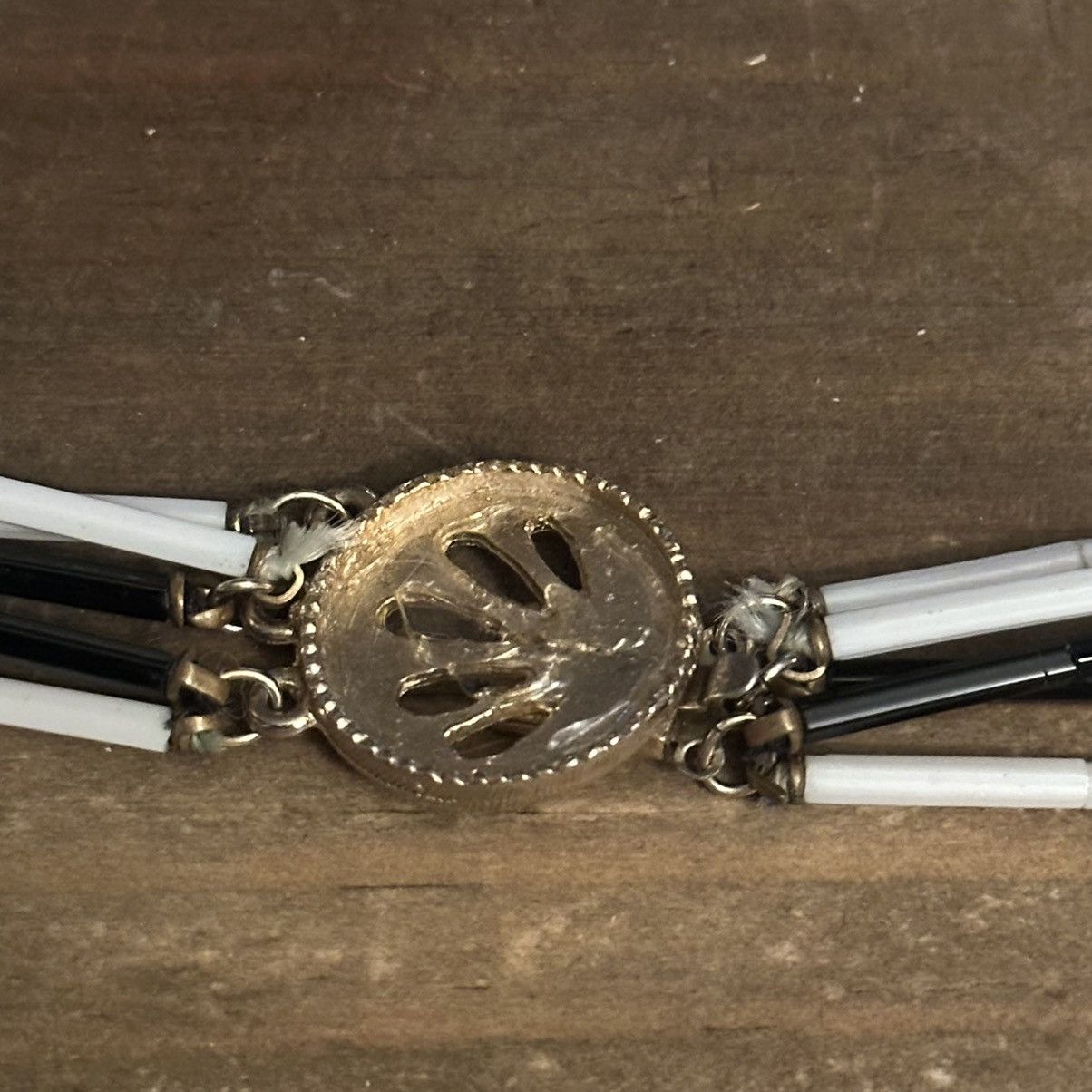 Vintage Vintage twisted black and white glass tube bead necklace Size ONE SIZE - 3 Thumbnail