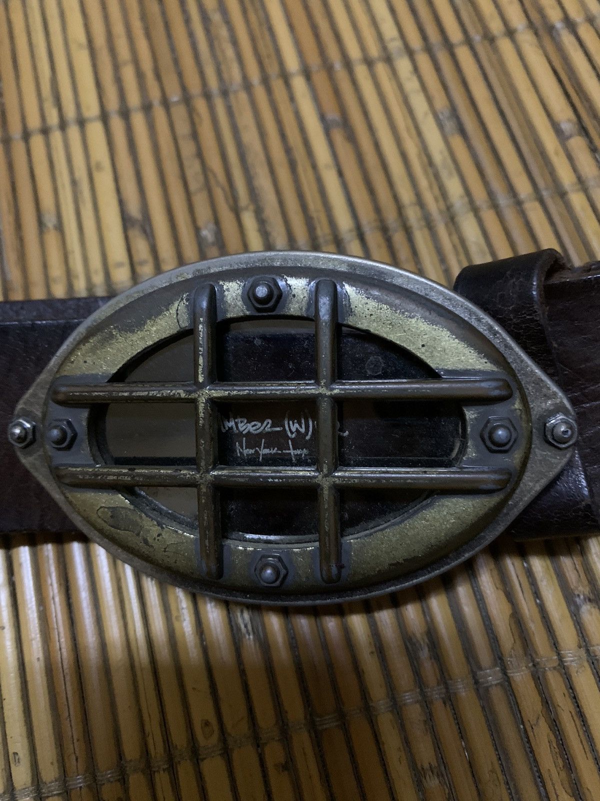Leather 💥Japanese Fashion Designer Leather Belt Size 32 - 1 Thumbnail