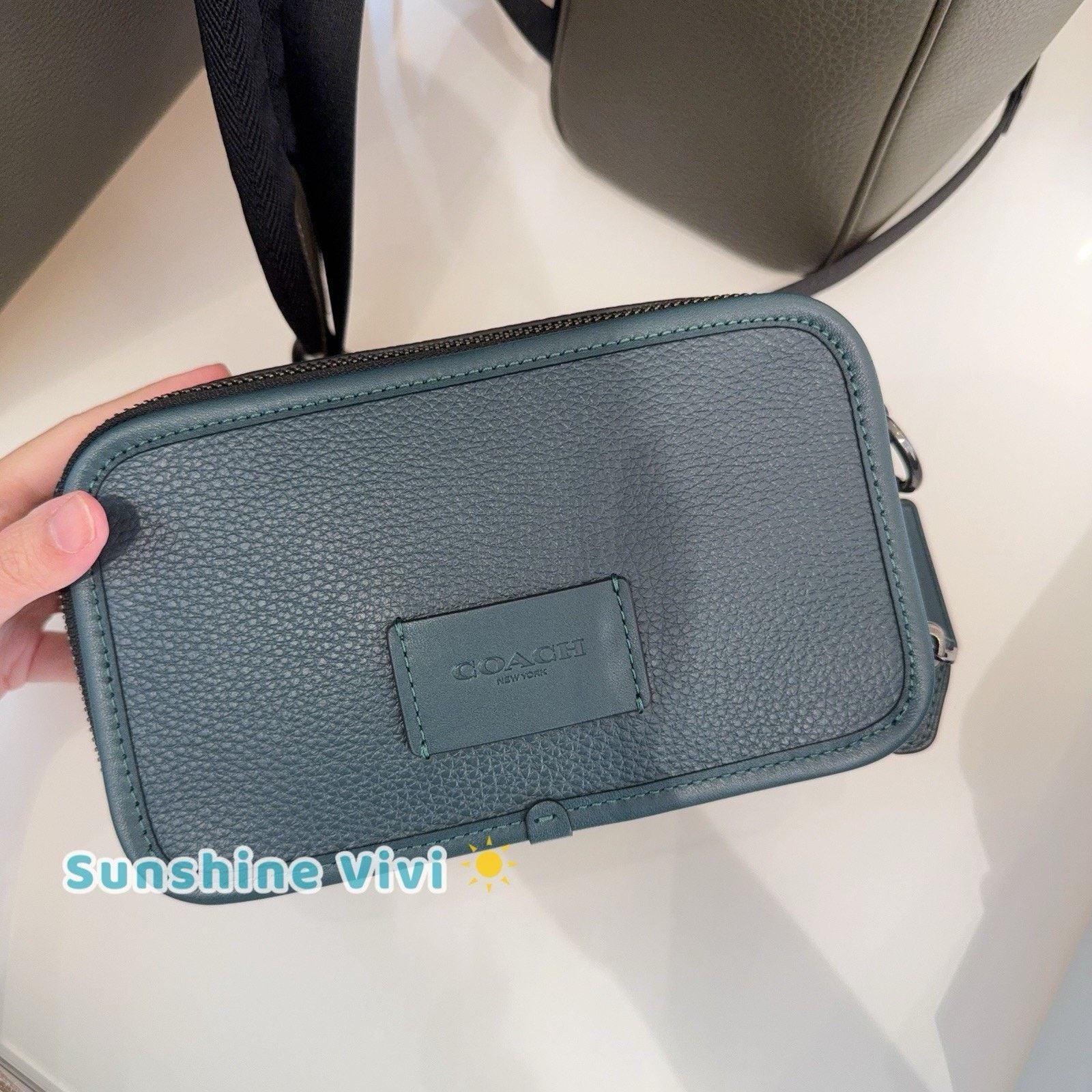 Coach NWT Coach Wyatt Bag Leather Gunmetal/Dark Teal CM113 Size ONE SIZE - 1 Thumbnail