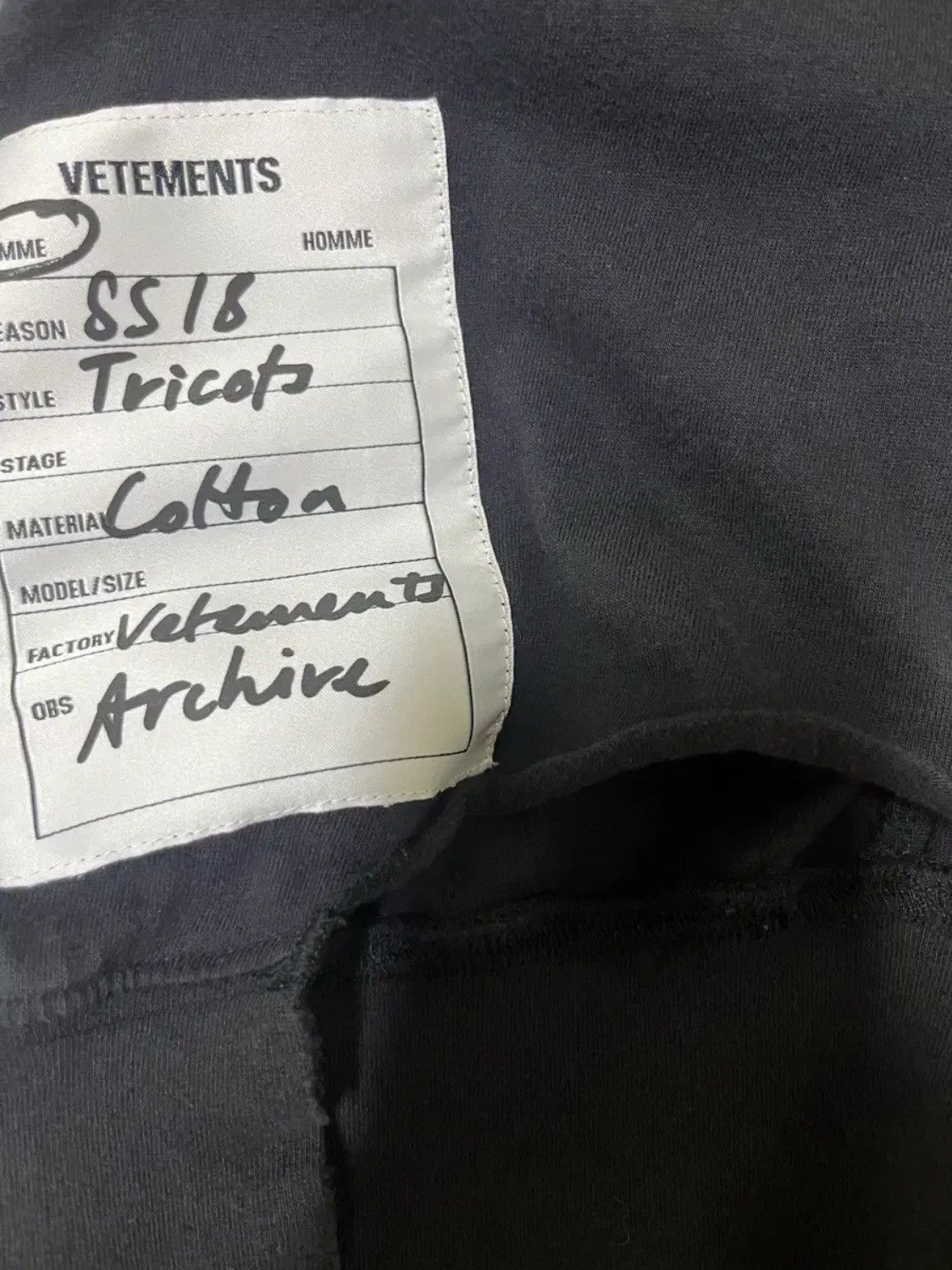 Vetements Vetements Work In Progress Long Sleeve Size US L / EU 52-54 / 3 - 5 Thumbnail