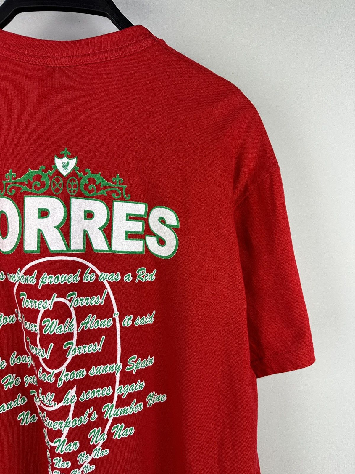 Vintage 9# Torres Liverpool Fan Soccer Football T-shirt Size US L / EU 52-54 / 3 - 13 Thumbnail