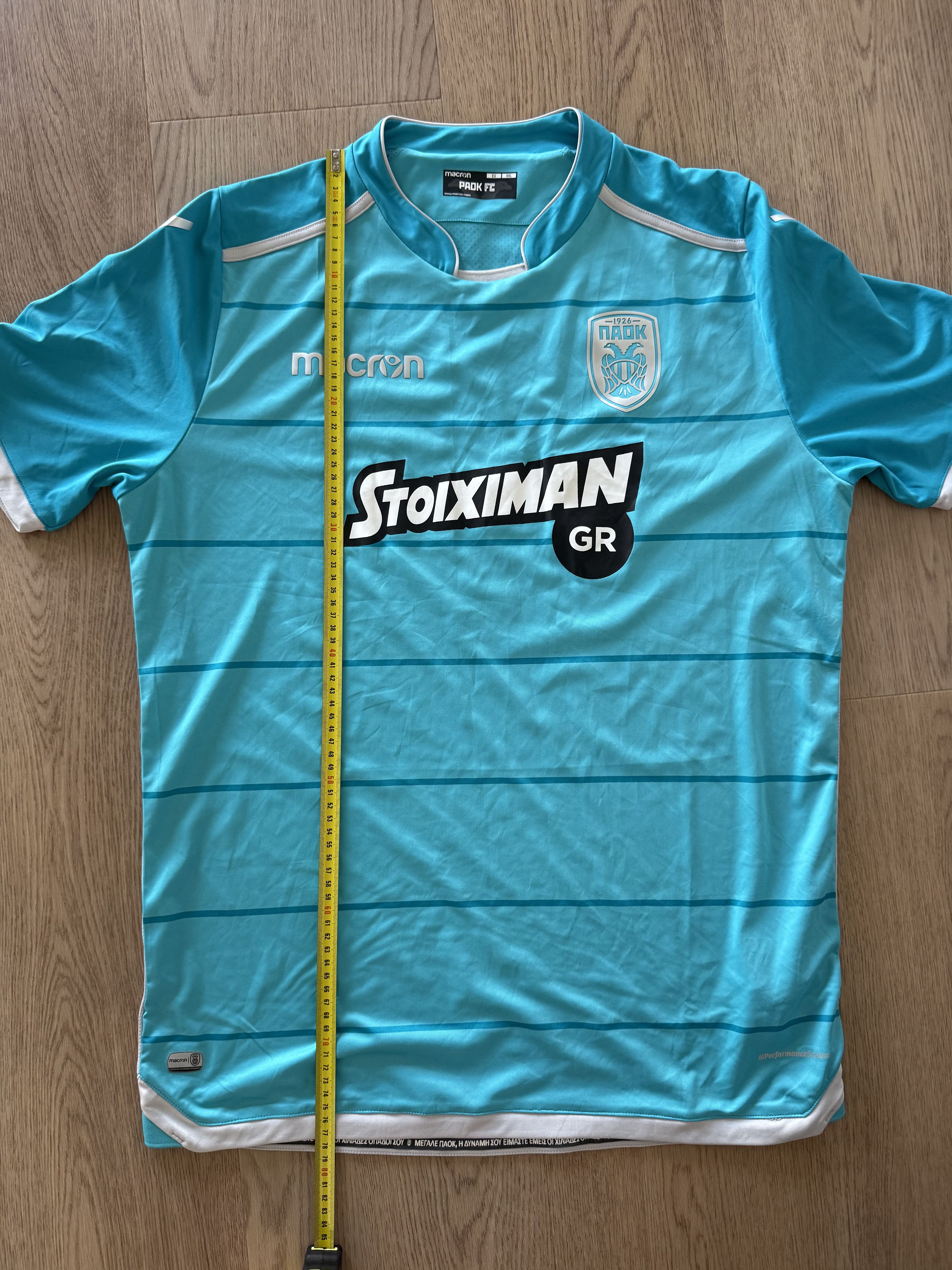 Macron PAOK FC 2017/18 Macron Blue Third Football Shirt Size XXL Size US XXL / EU 58 / 5 - 9 Thumbnail
